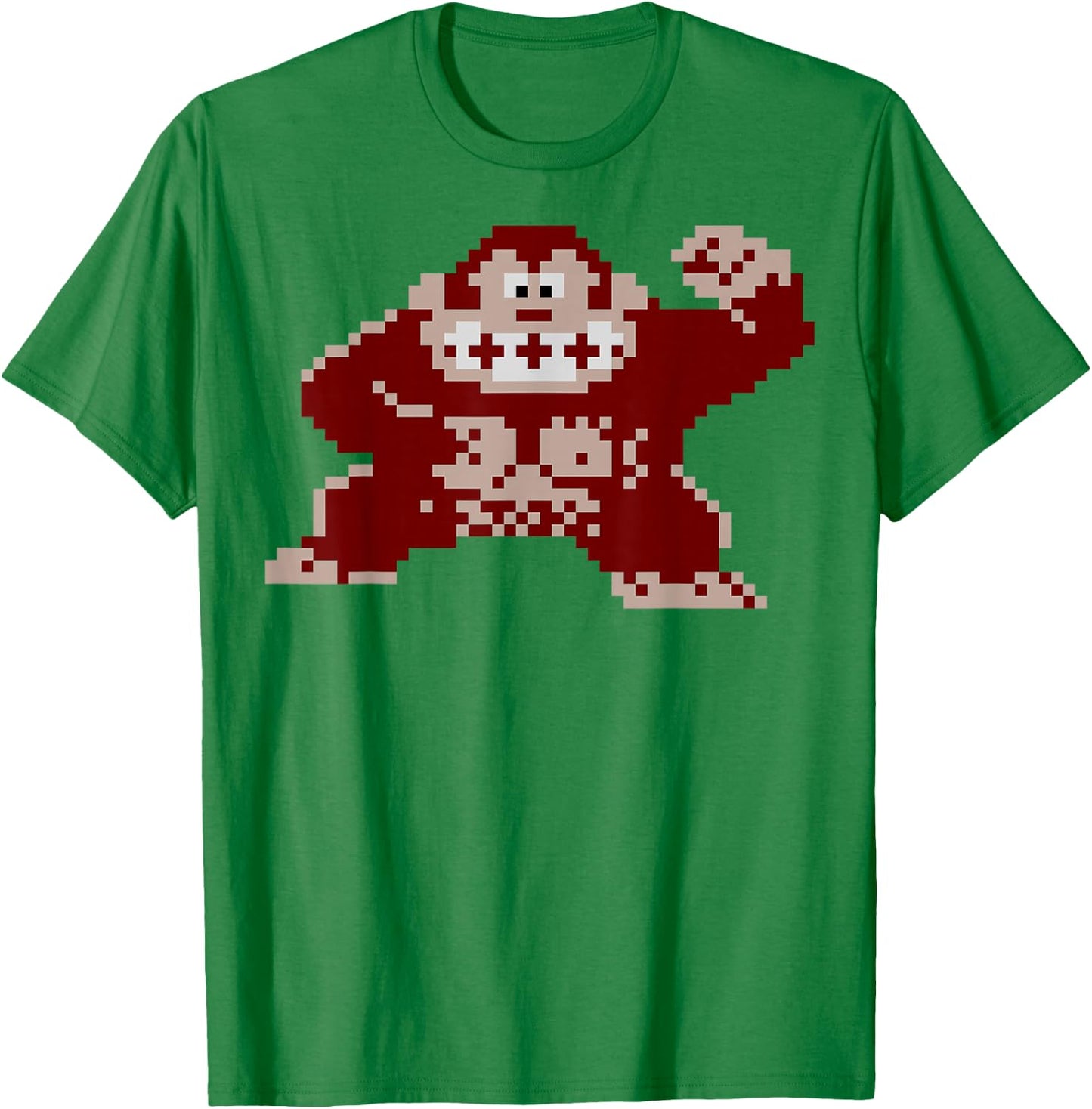 Nintendo Donkey Kong 8-Bit Pixel Vintage Graphic T-Shirt - T-Shirt | Irish Green