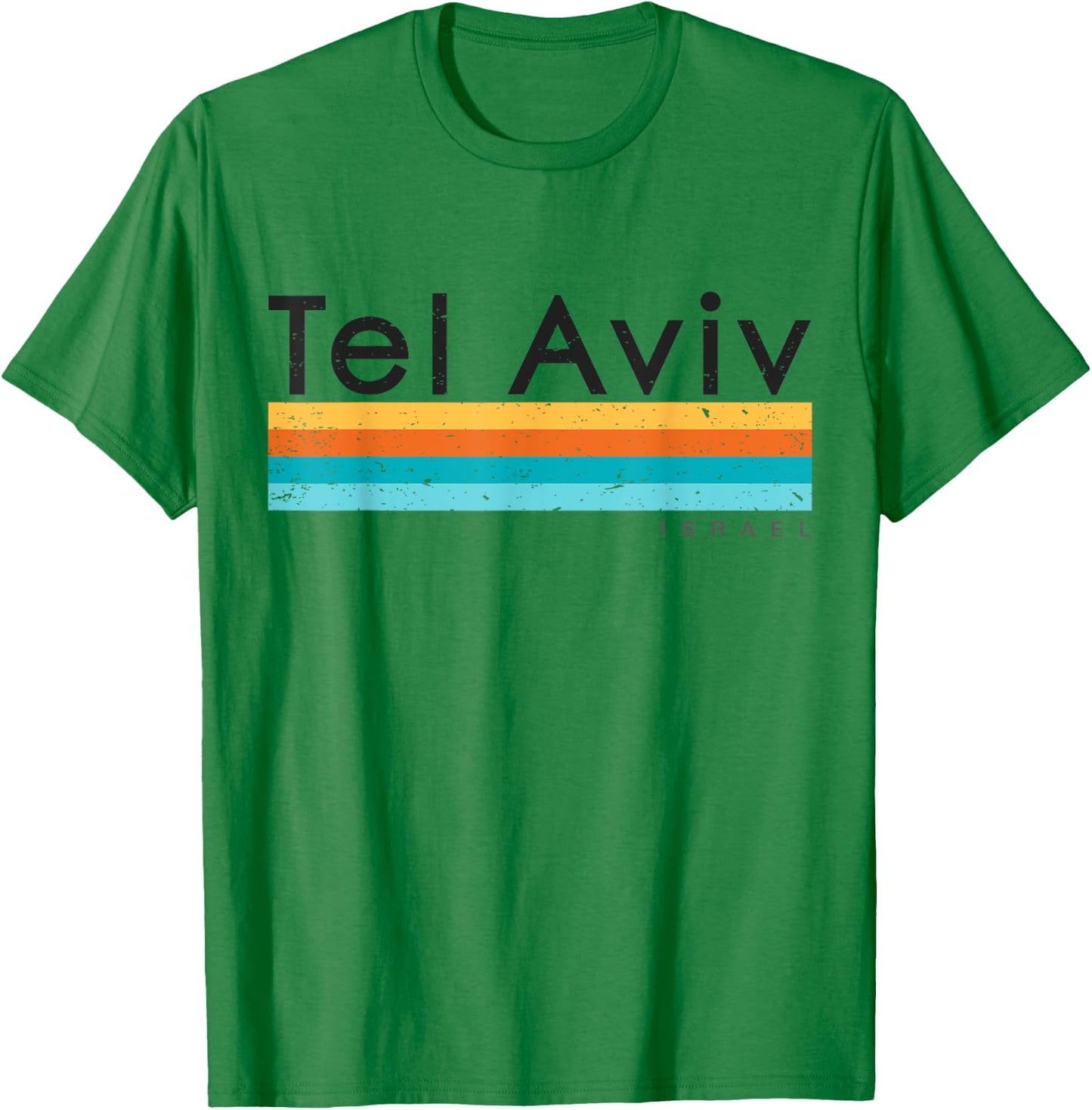 Vintage Retro Tel Aviv Israel Design T-Shirt - T-Shirt | Irish Green