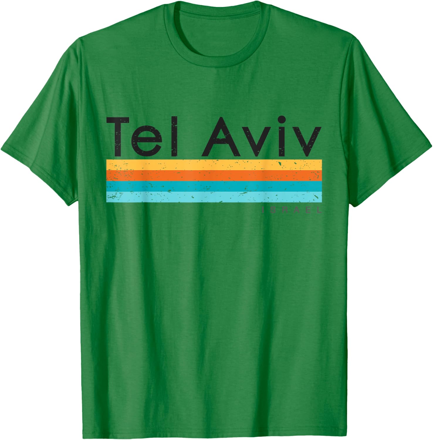 Vintage Retro Tel Aviv Israel Design T-Shirt - T-Shirt | Irish Green