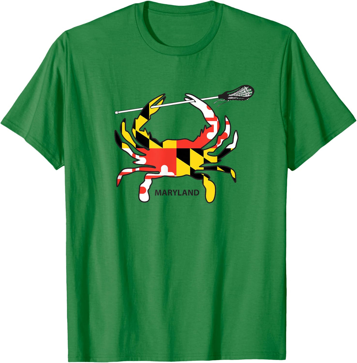 Maryland Crab Lacrosse Shirt, MD LAX, Maryland Lacrosse T-Shirt - T-Shirt | Irish Green