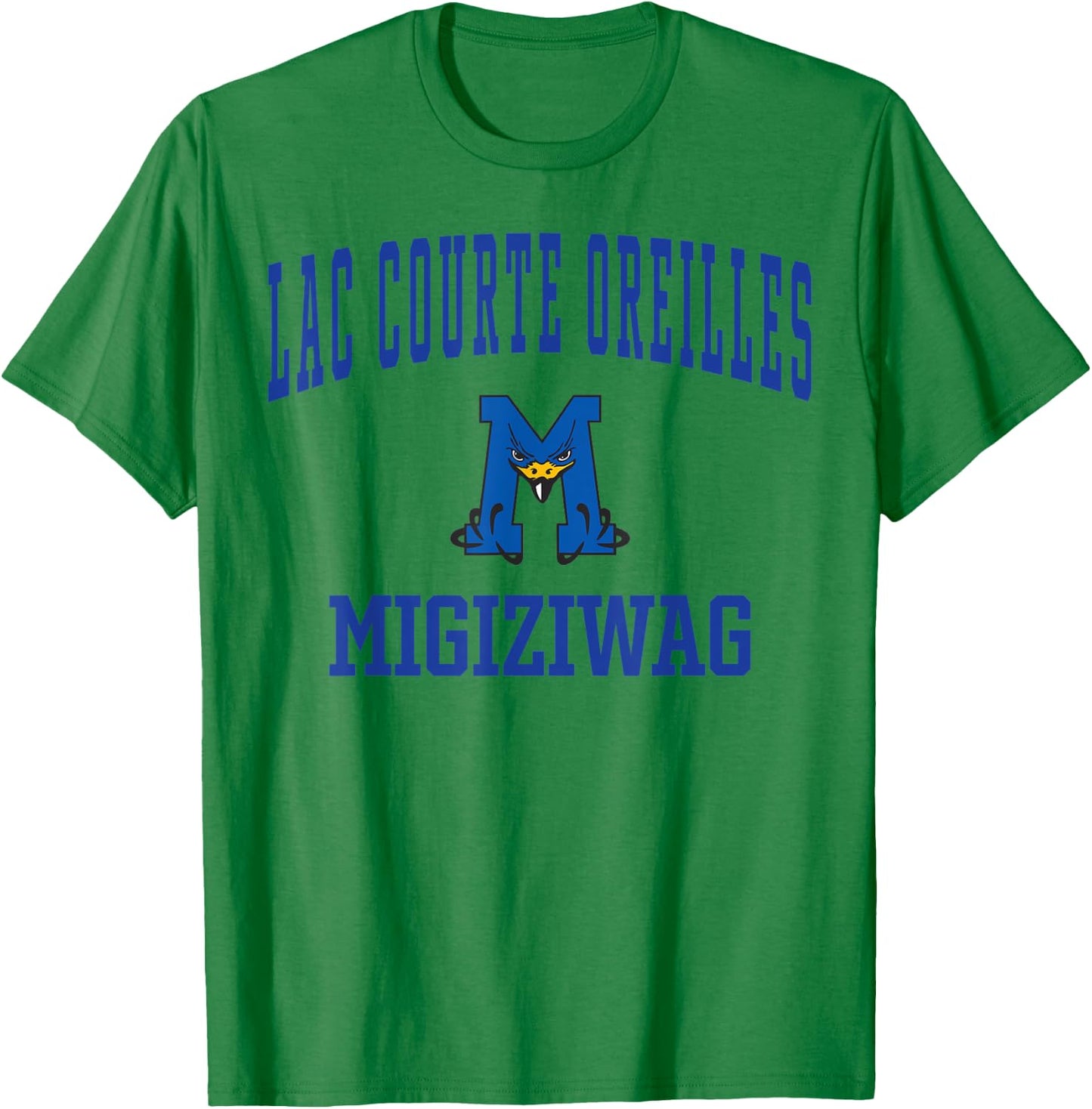 Lac Courte Oreilles Ojibwe School Migiziwag T-Shirt - T-Shirt | Irish Green