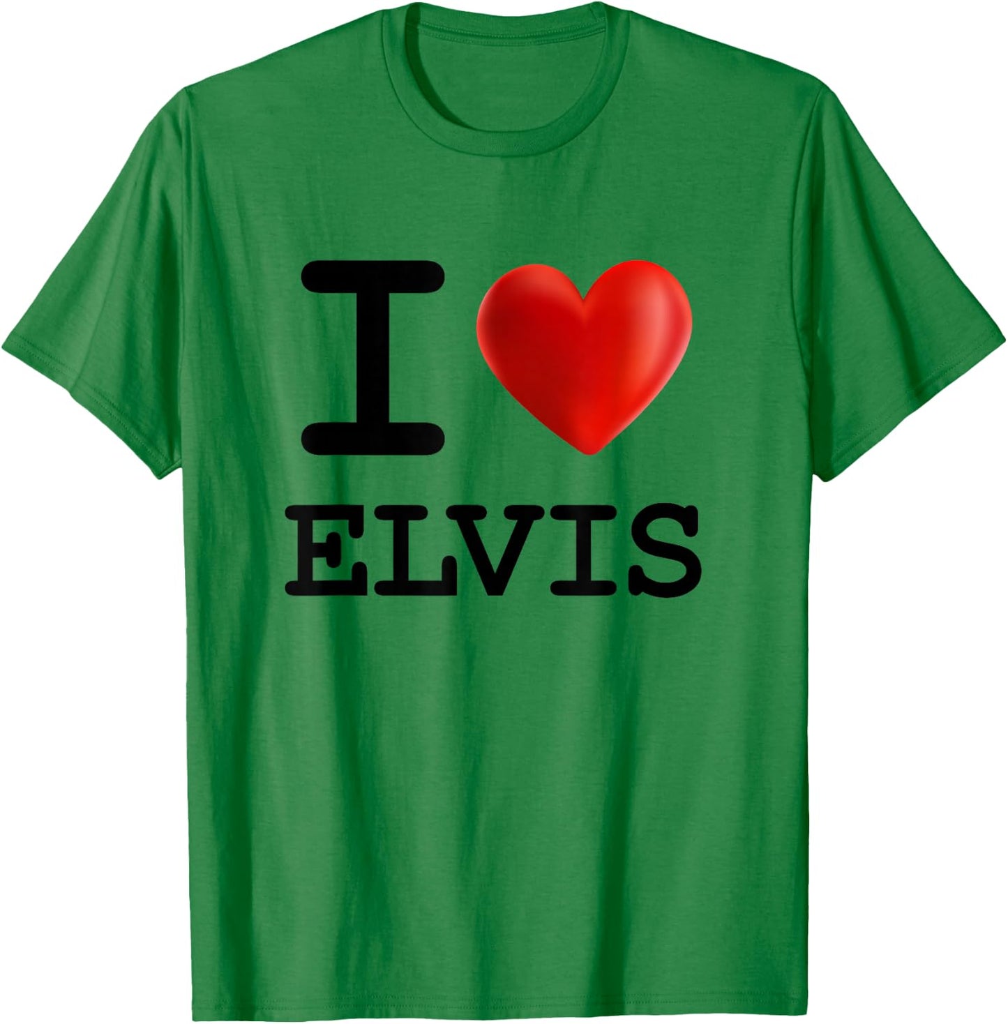 I Love Elvis Heart Name T Shirt Gift T-Shirt - T-Shirt | Irish Green