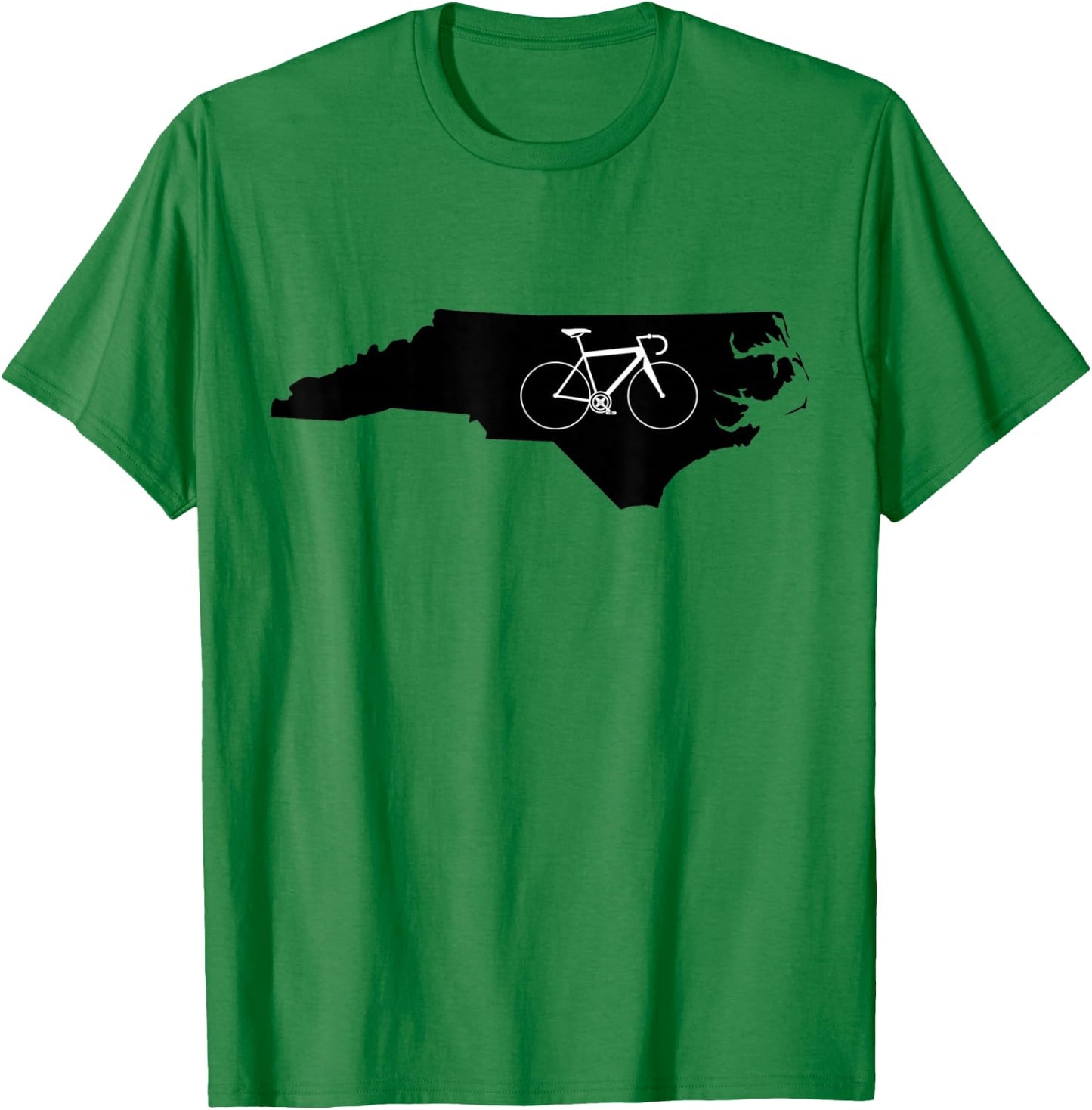 Bicycle North Carolina Shirt, Cyclist , State Road Bike T-Shirt - T-Shirt | Irish Green