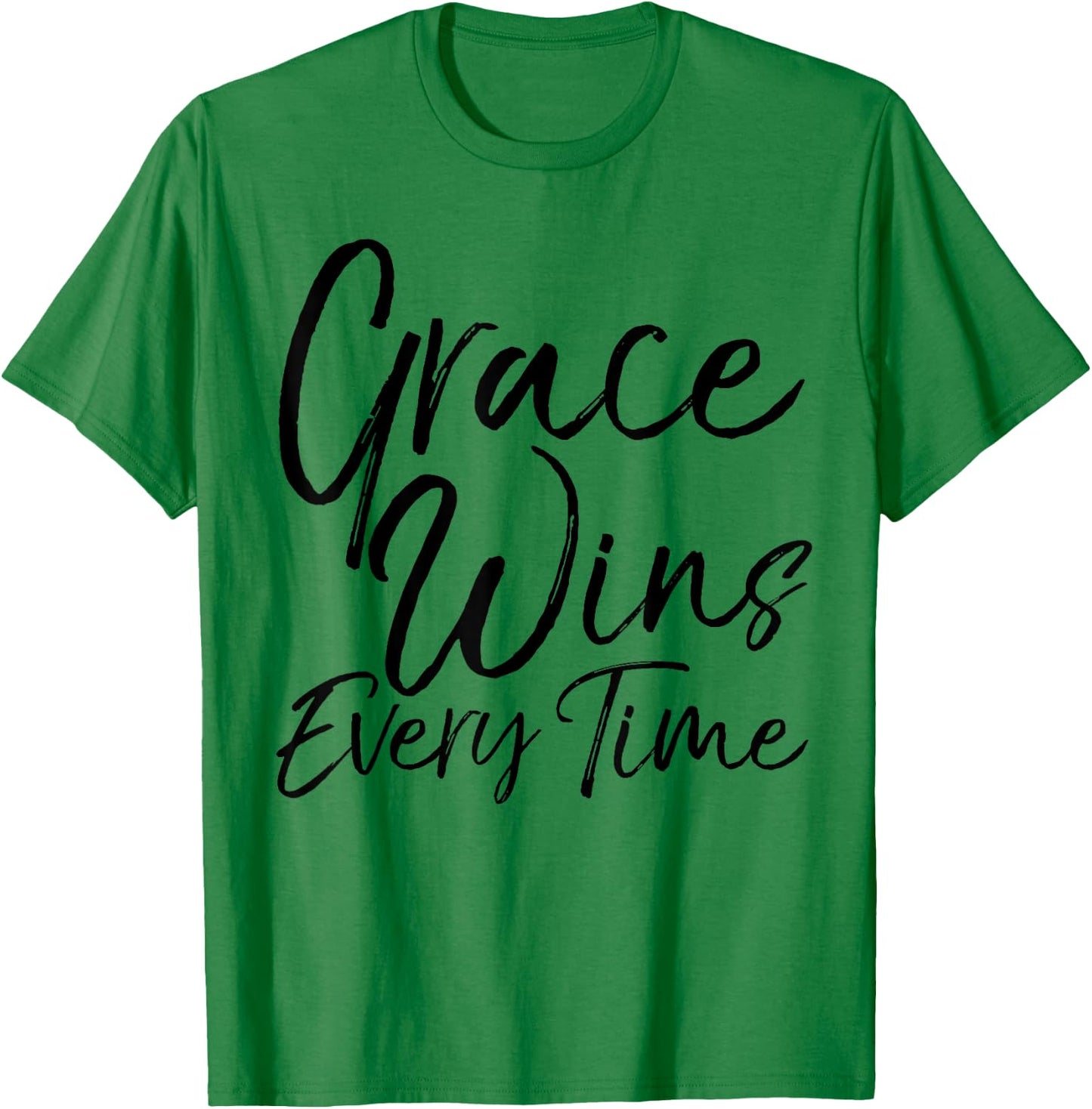 Grace Wins Every Time Shirt Vintage Inspirational Christian T-Shirt - T-Shirt | Irish Green