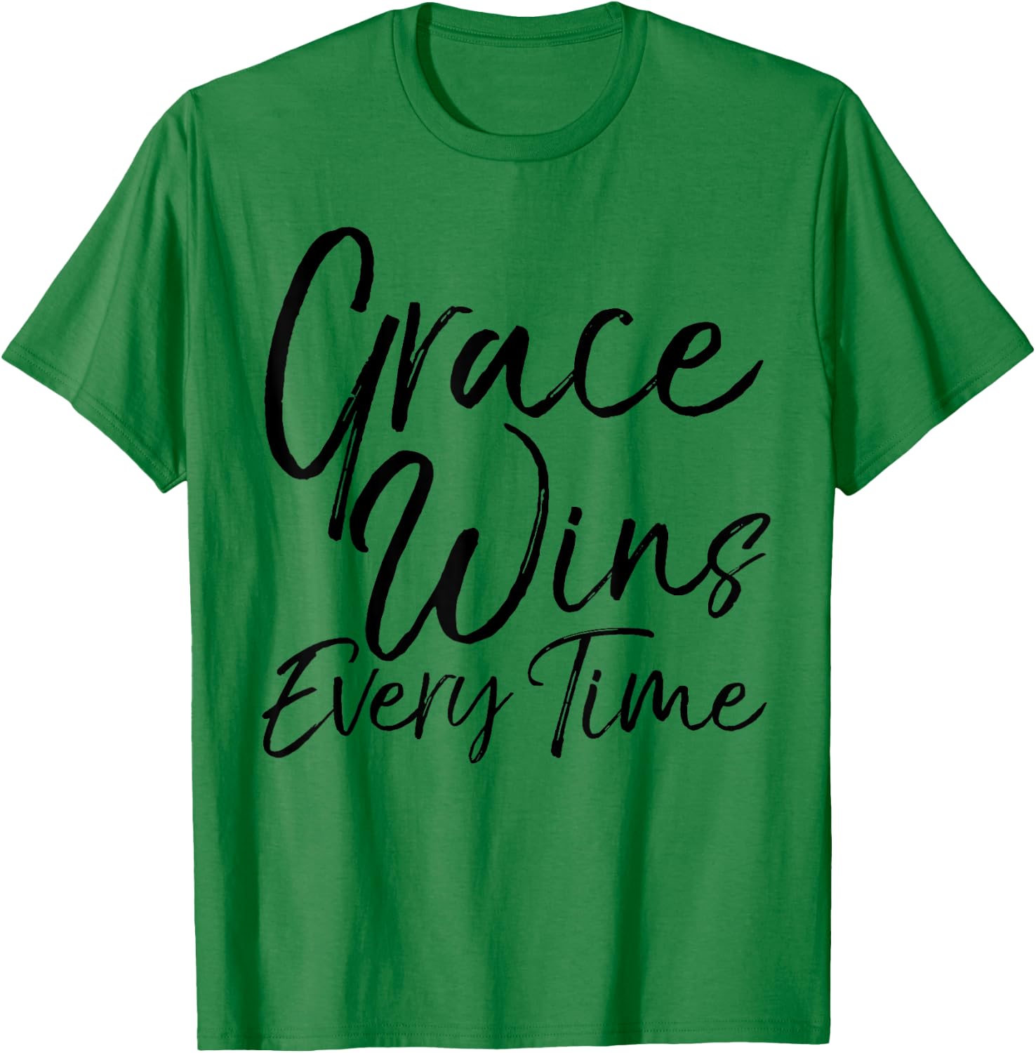 Grace Wins Every Time Shirt Vintage Inspirational Christian T-Shirt - T-Shirt | Irish Green
