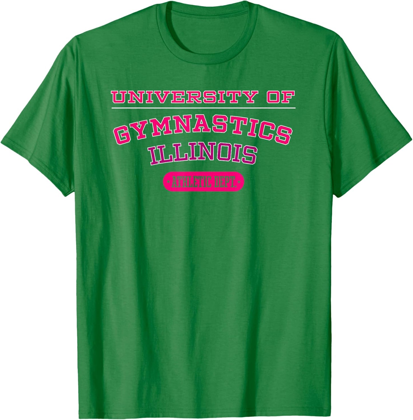 University of Gymnastics ILLINOIS Athletic Dept. T-Shirt - T-Shirt | Irish Green