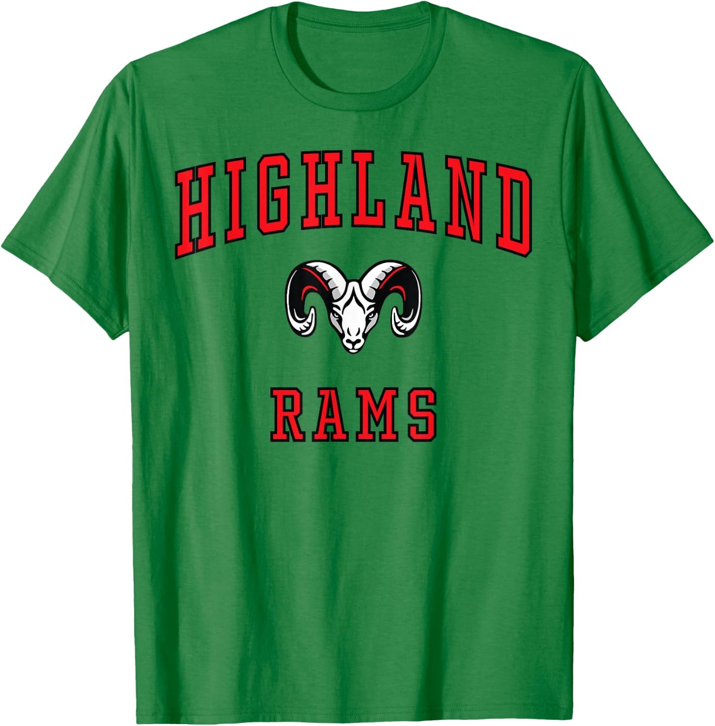 Highland High School Rams C1 T-Shirt - T-Shirt | Irish Green