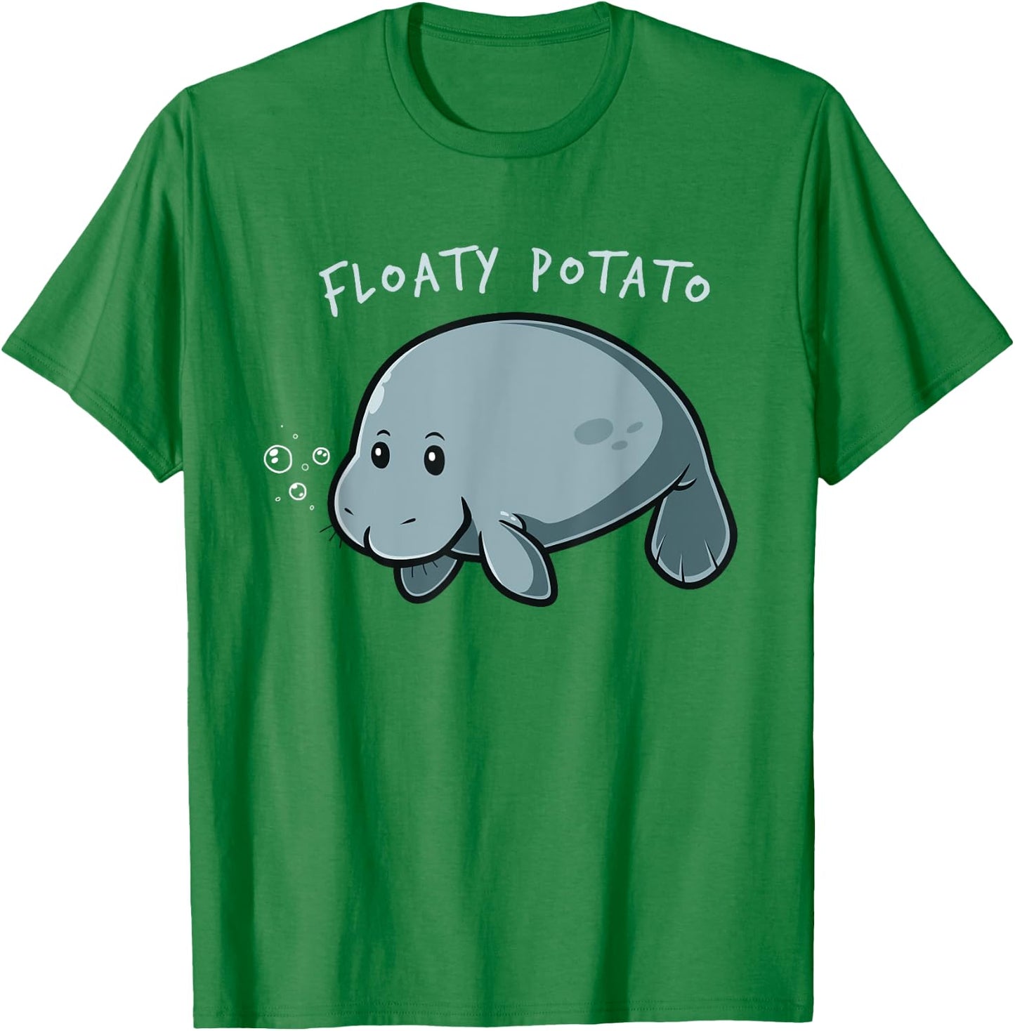 Floaty Potato Funny Manatee Shirt Sea Animal Gift T-Shirt - T-Shirt | Irish Green
