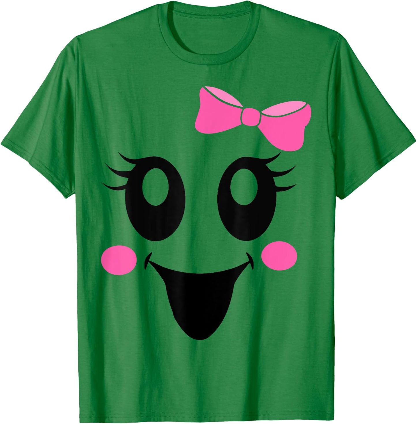 Cute female ghost with girls face and bow halloween party T-Shirt - T-Shirt | Irish Green