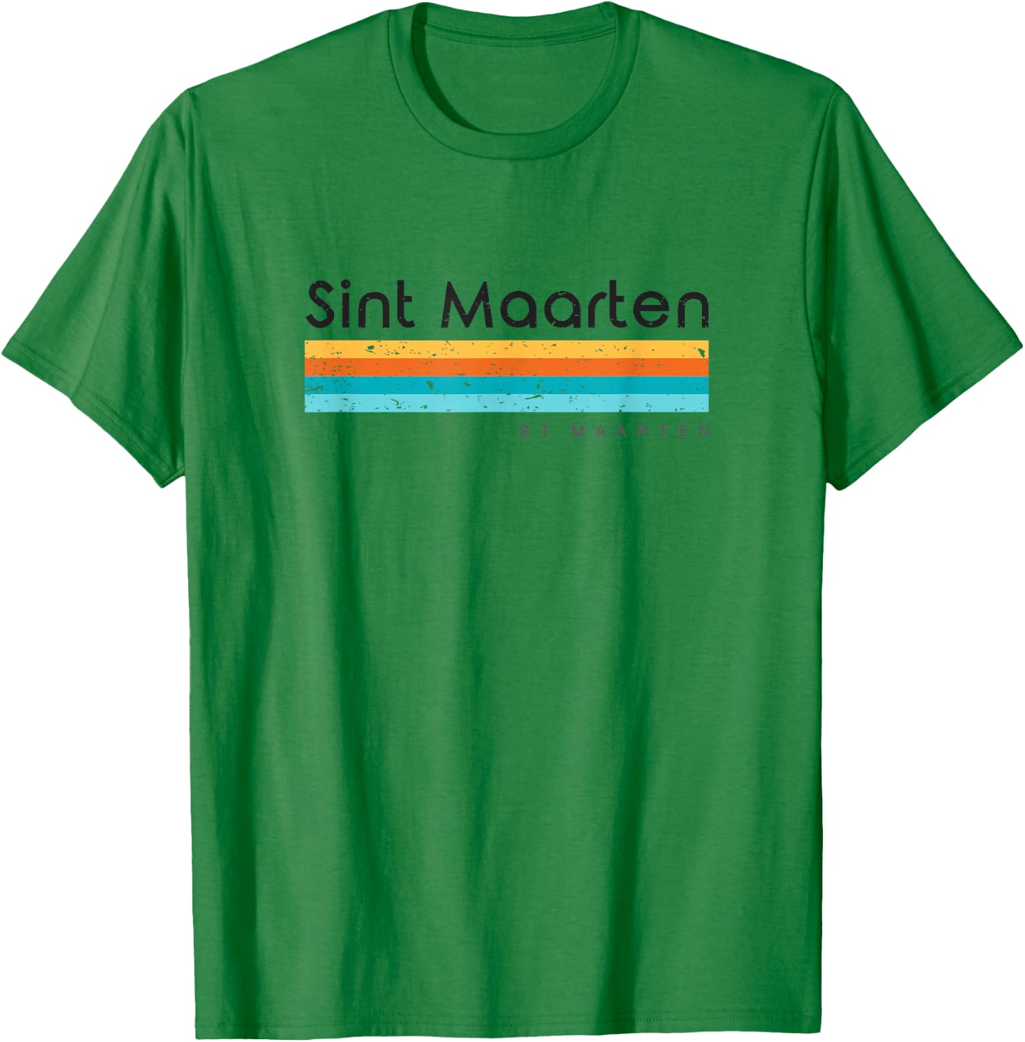 Vintage Sint Maarten Retro Design T-Shirt - T-Shirt | Irish Green