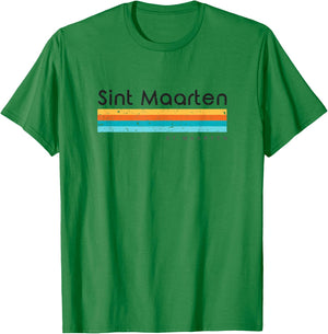 Vintage Sint Maarten Retro Design T-Shirt - T-Shirt | Irish Green