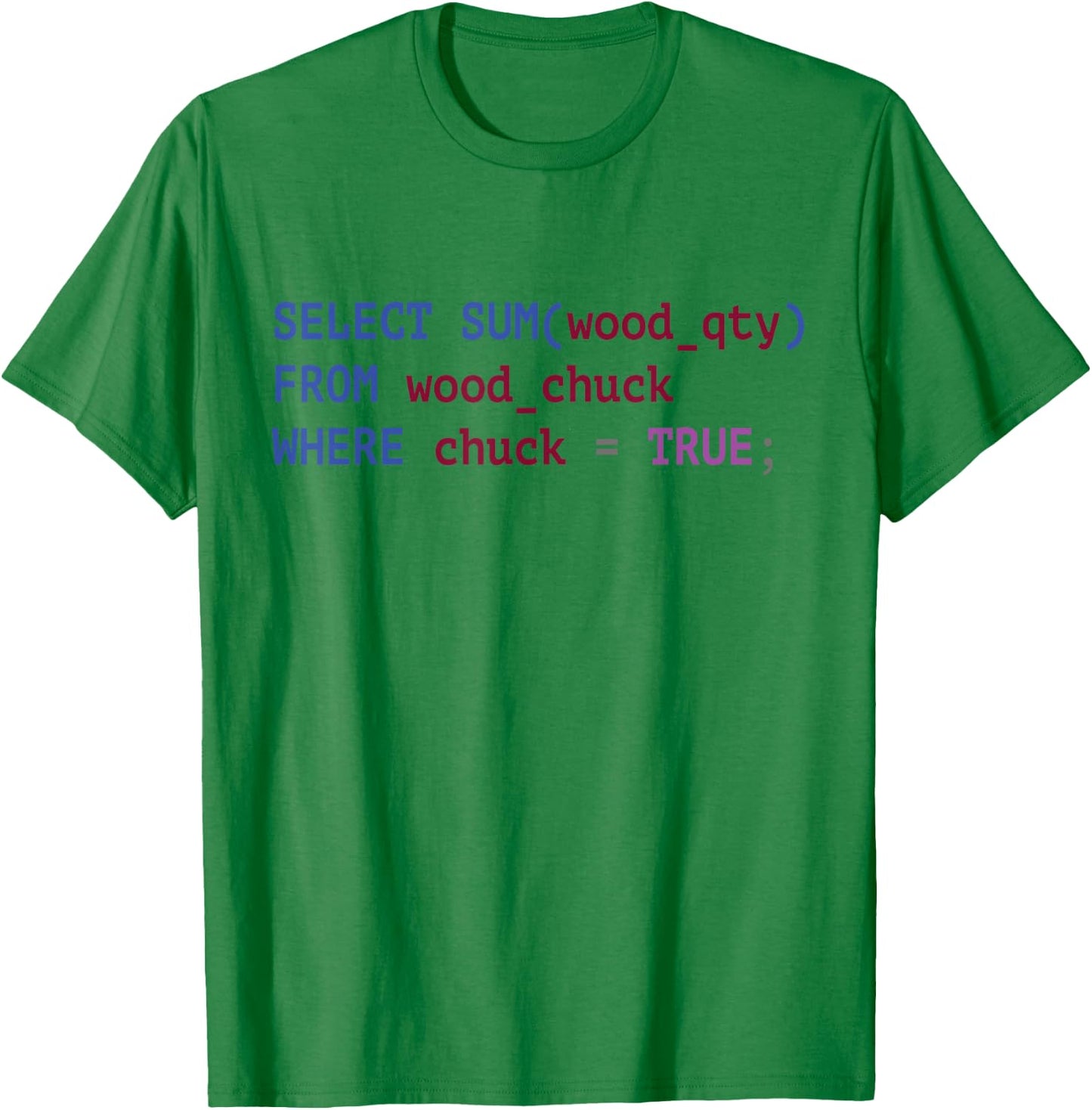 Funny SQL Coder Shirt Programmer Programming T-Shirt - T-Shirt | Irish Green