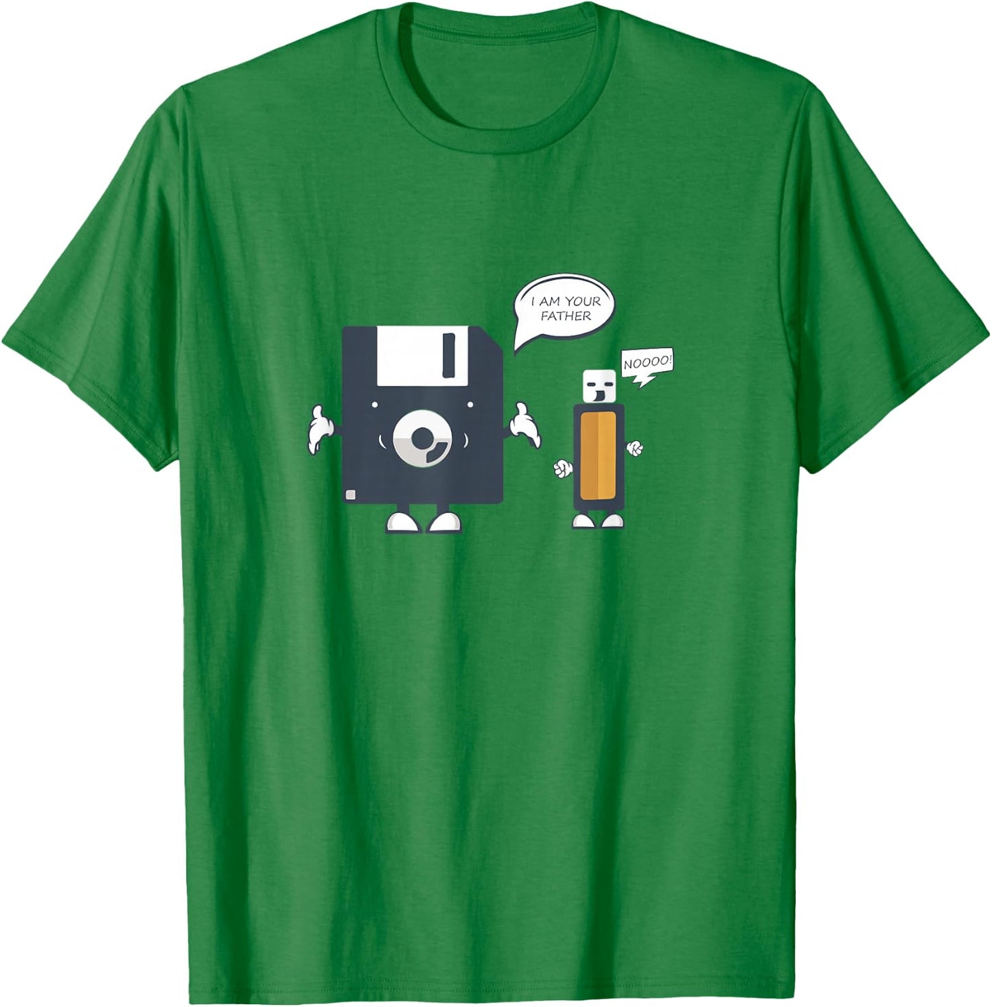 USB Floppy Disk I Am Your Father |Funny Nerd Geek T-Shirt - T-Shirt | Irish Green