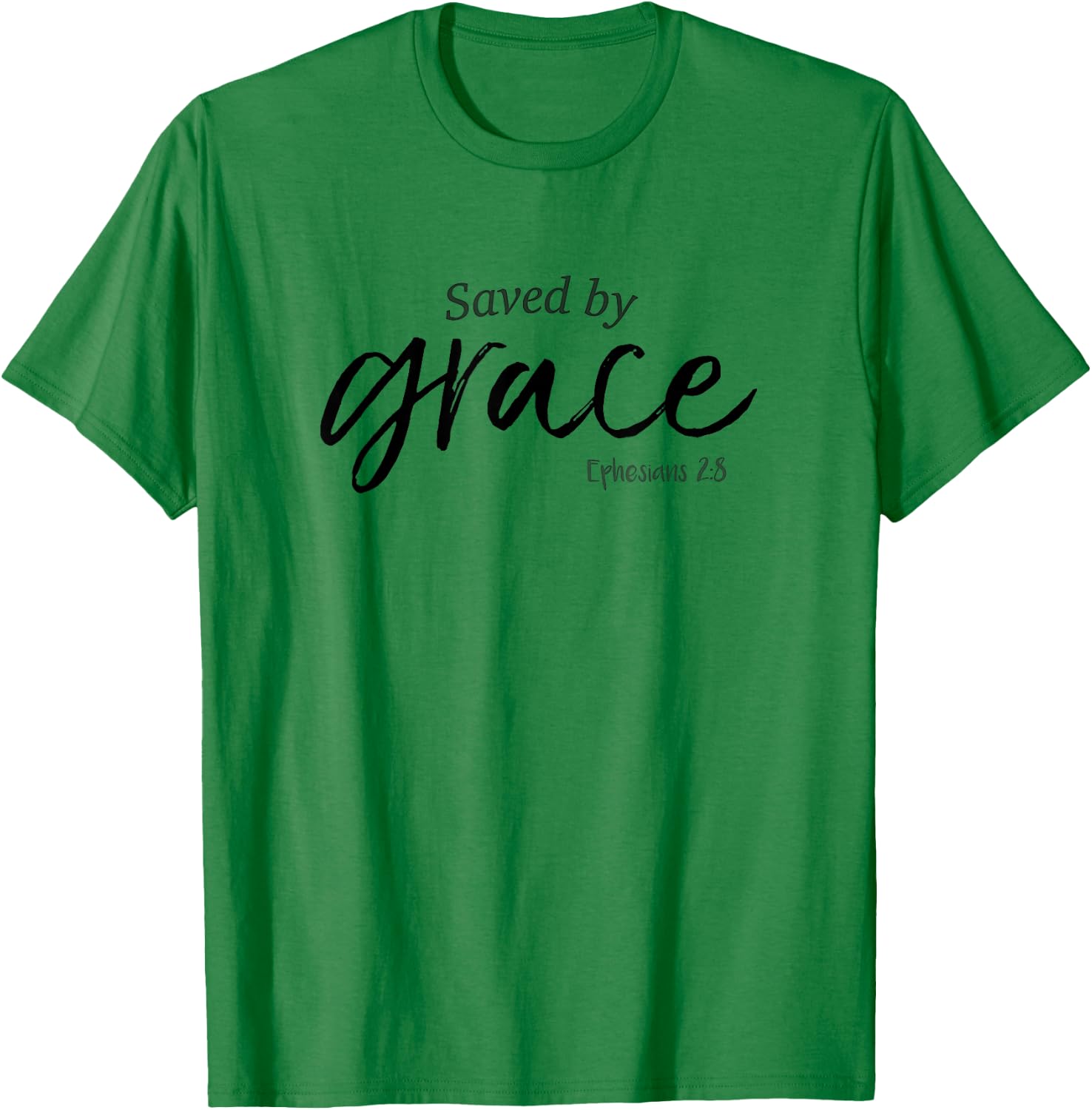 Saved By Grace Shirt Ephesians Scripture Christian T-Shirt - T-Shirt | Irish Green