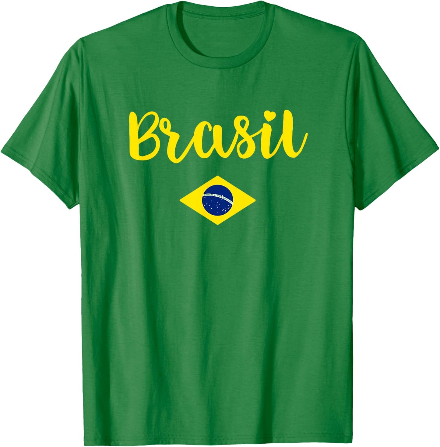 Brazilian Flag Brazil Souvenir Girls Women Kids Brasil T-Shirt - T-Shirt | Irish Green