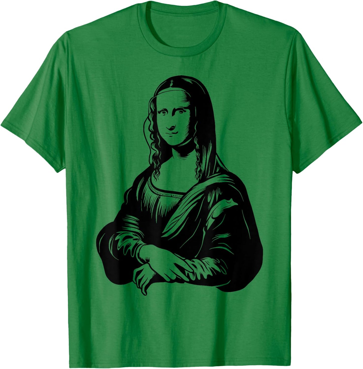 Leonardo Da Vinci, Mona Lisa T Shirt, Reproduction Sketch T-Shirt - T-Shirt | Irish Green