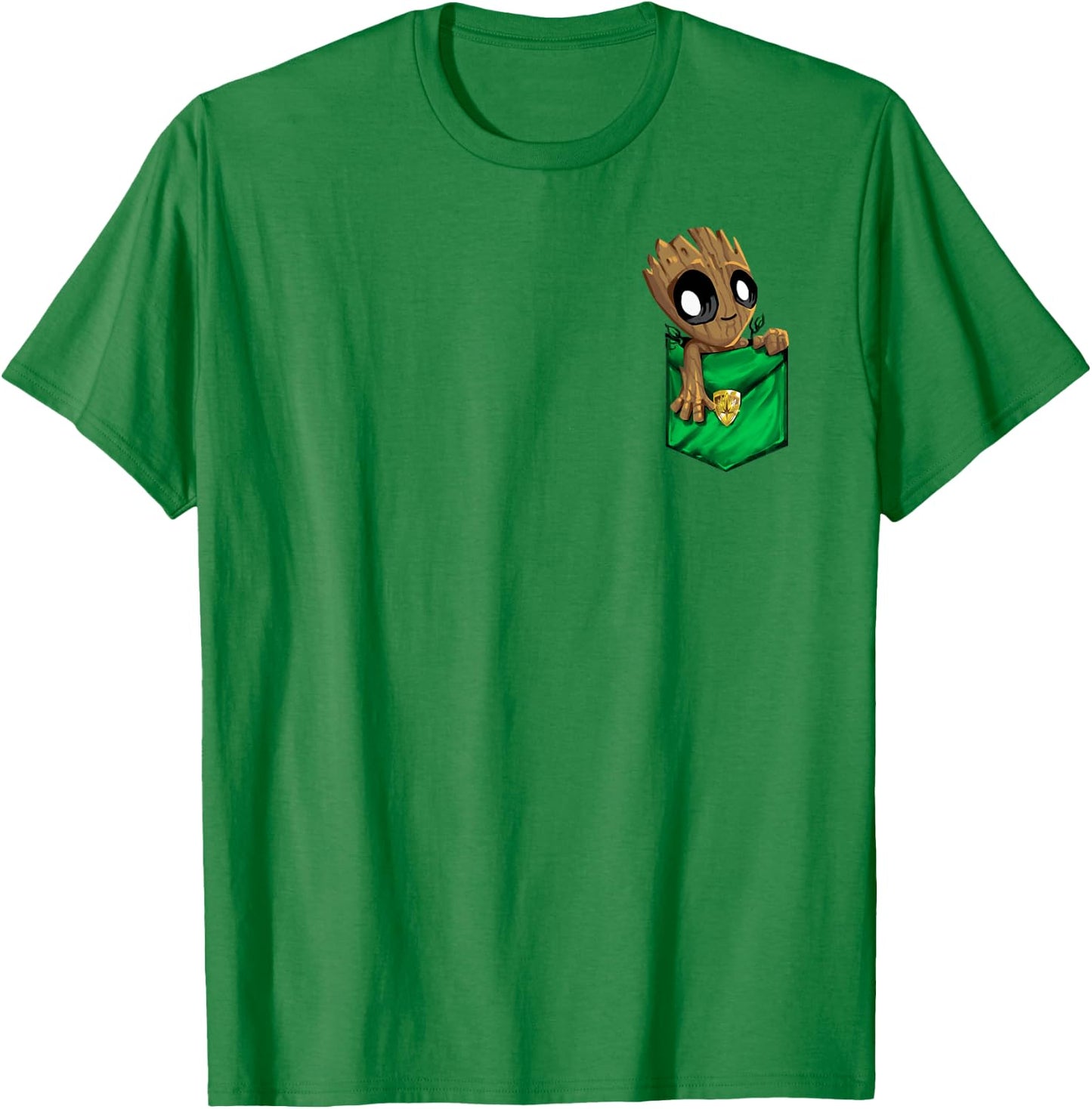 Marvel Groot Left Chest Pocket Graphic Small T-Shirt - T-Shirt | Irish Green