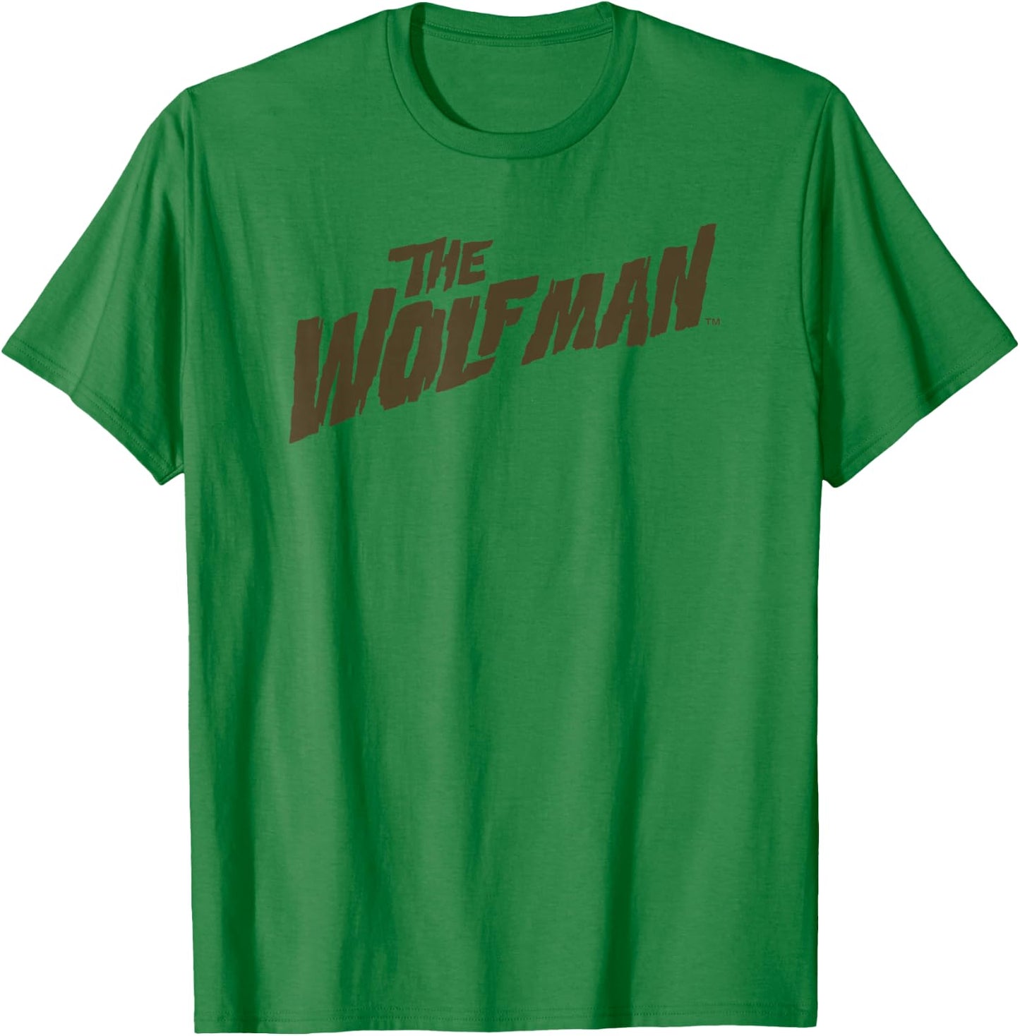The Wolf Man Original with Brown Font T-Shirt - T-Shirt | Irish Green