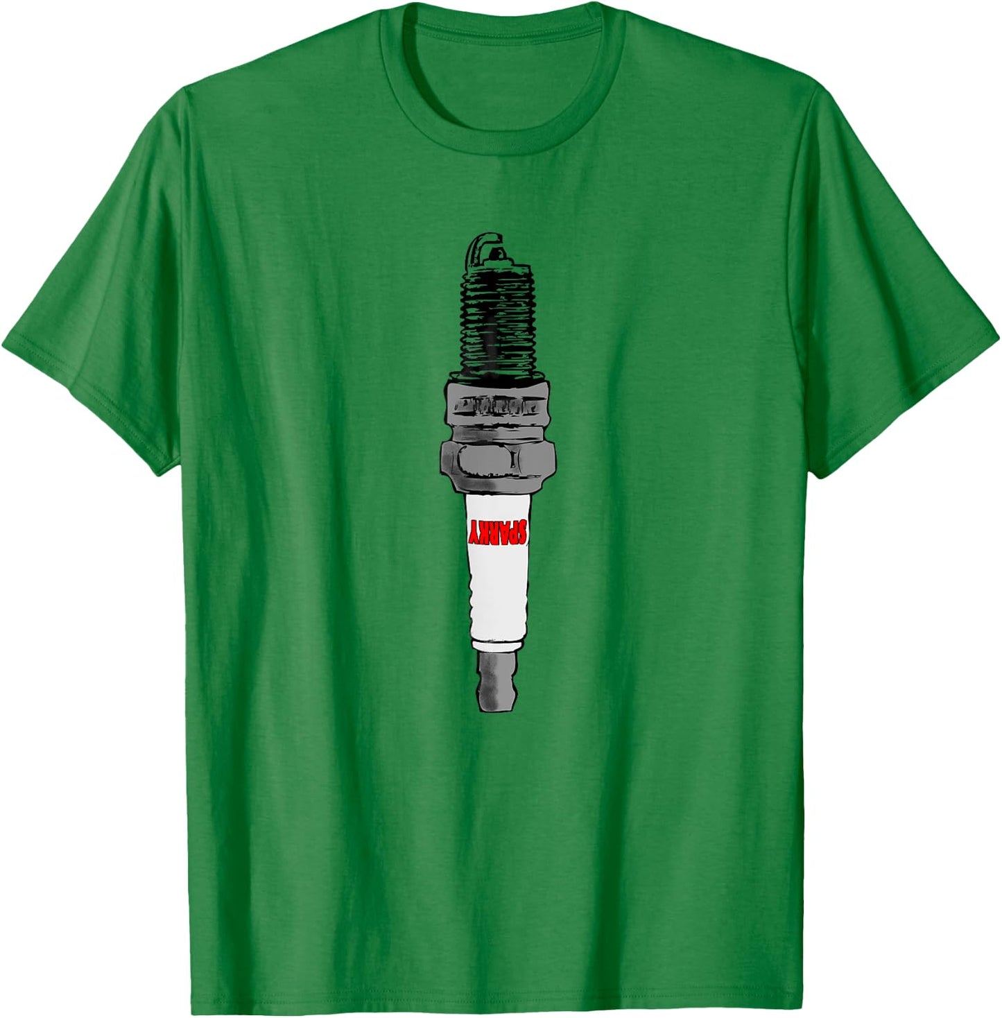Spark Plug Image Hot Rod Lover Car Parts Tuner Sparky Gifts T-Shirt - T-Shirt | Irish Green