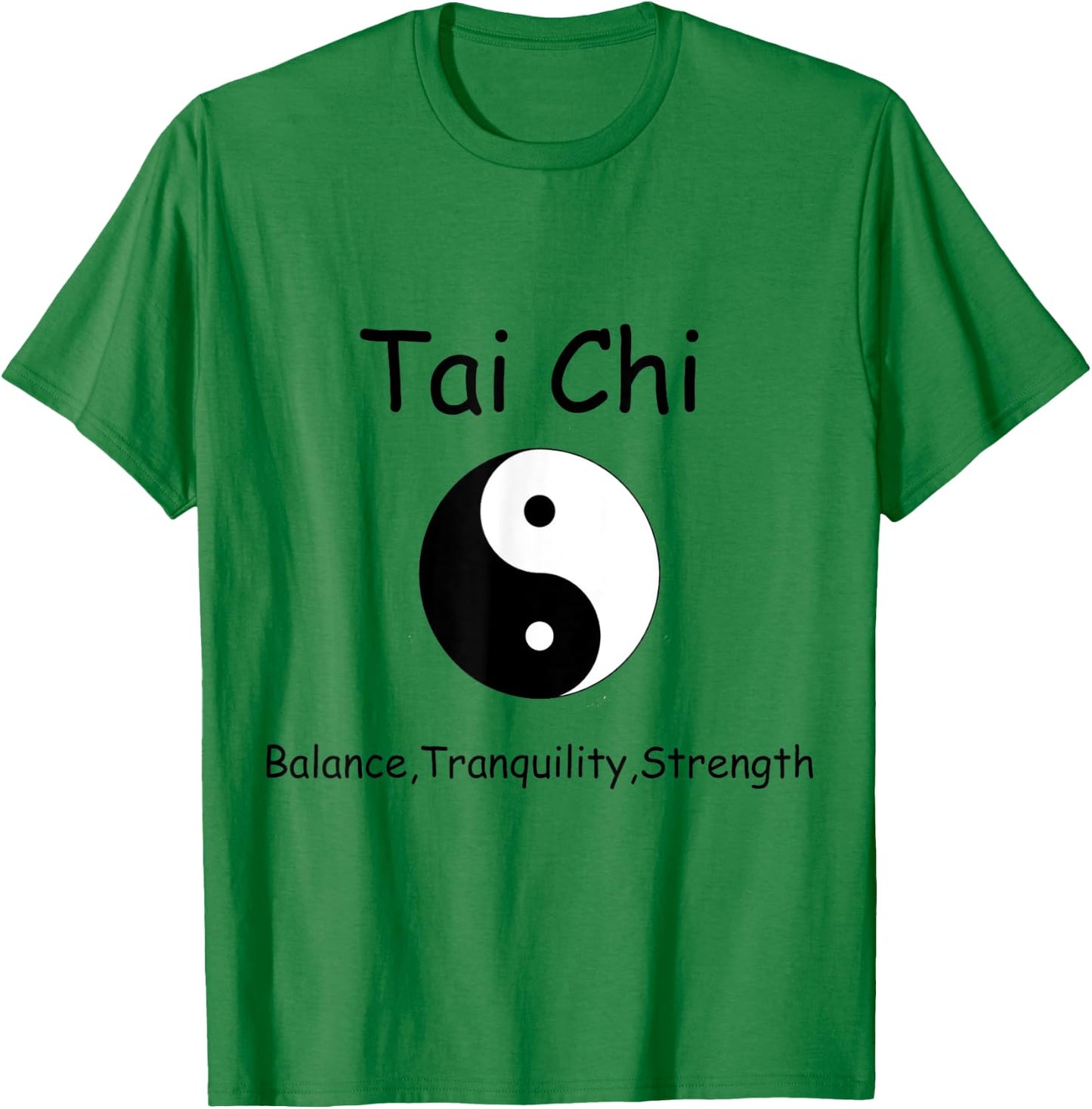 Tai Chi , Balance Tranquility Strength Yin Yang Shirt T-Shirt - T-Shirt | Irish Green