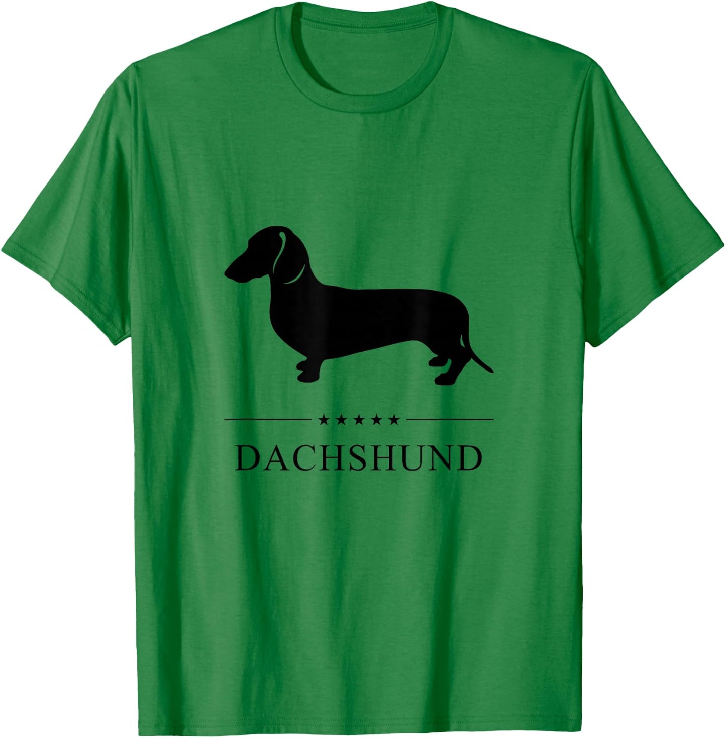 Smooth Dachshund Black Silhouette T-Shirt - T-Shirt | Irish Green
