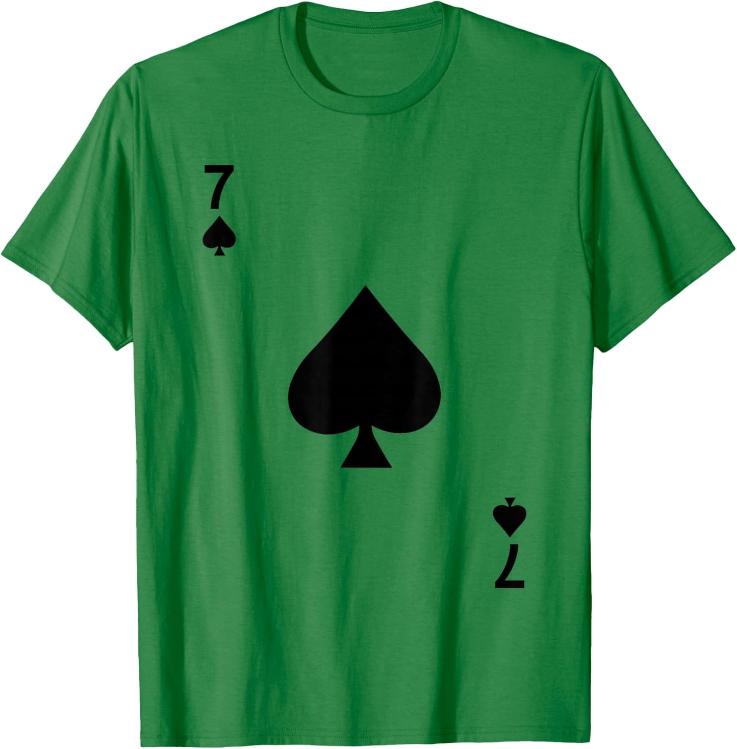 Seven of Spades Blackjack Cards Poker 21 shirt T-Shirt - T-Shirt | Irish Green