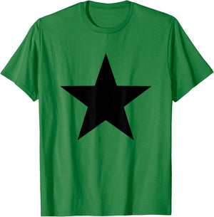 Cool Big Large Black Star T-Shirt - T-Shirt | Irish Green