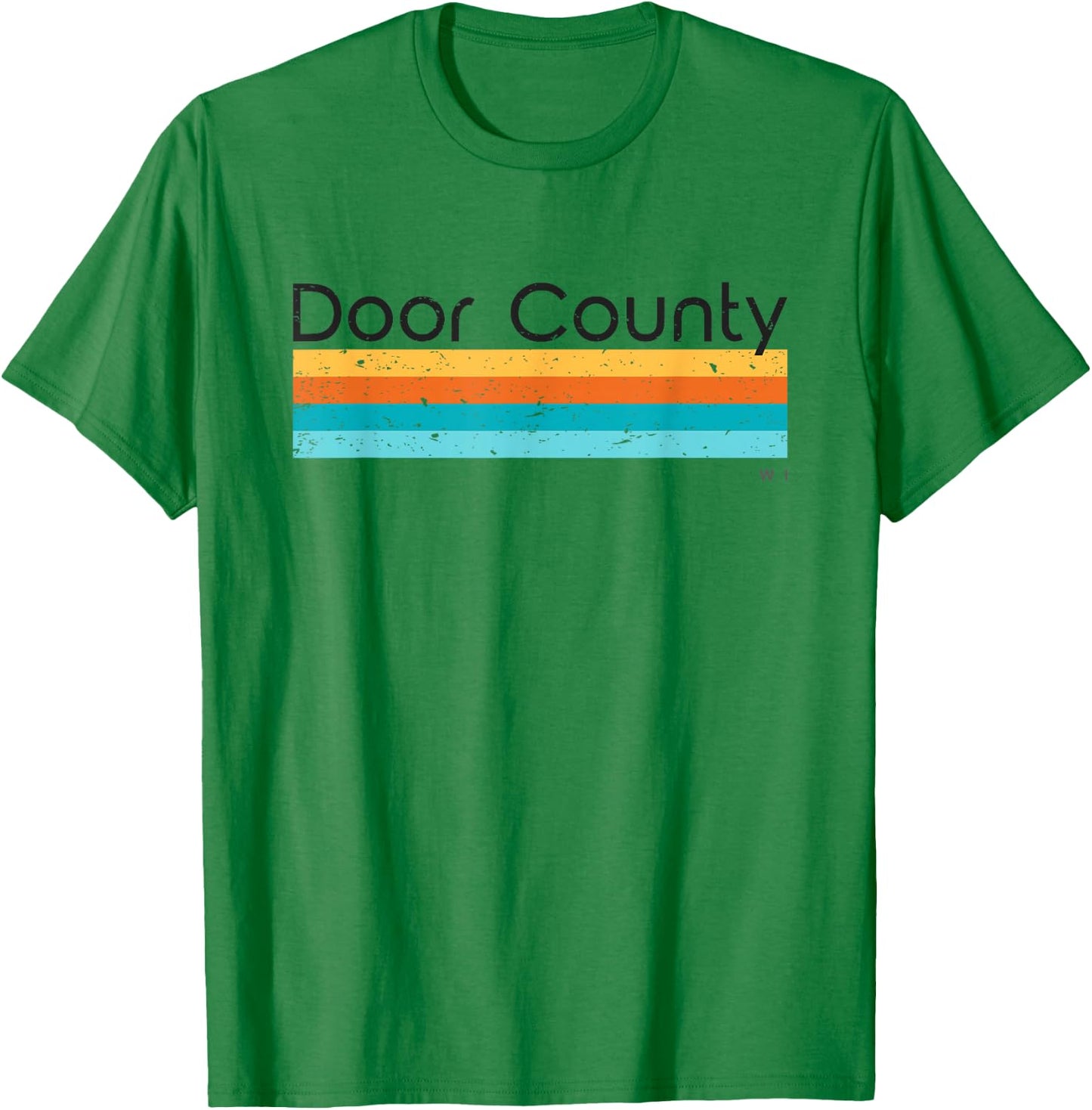 Vintage Door County WI Retro Design T-Shirt - T-Shirt | Irish Green