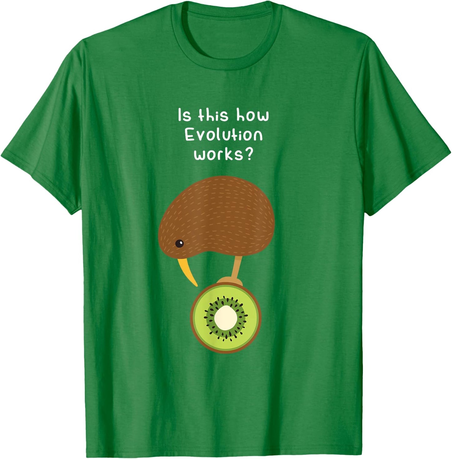Kiwi Bird Evolution Funny Kiwi Fruit Pun Gift T Shirt T-Shirt - T-Shirt | Irish Green