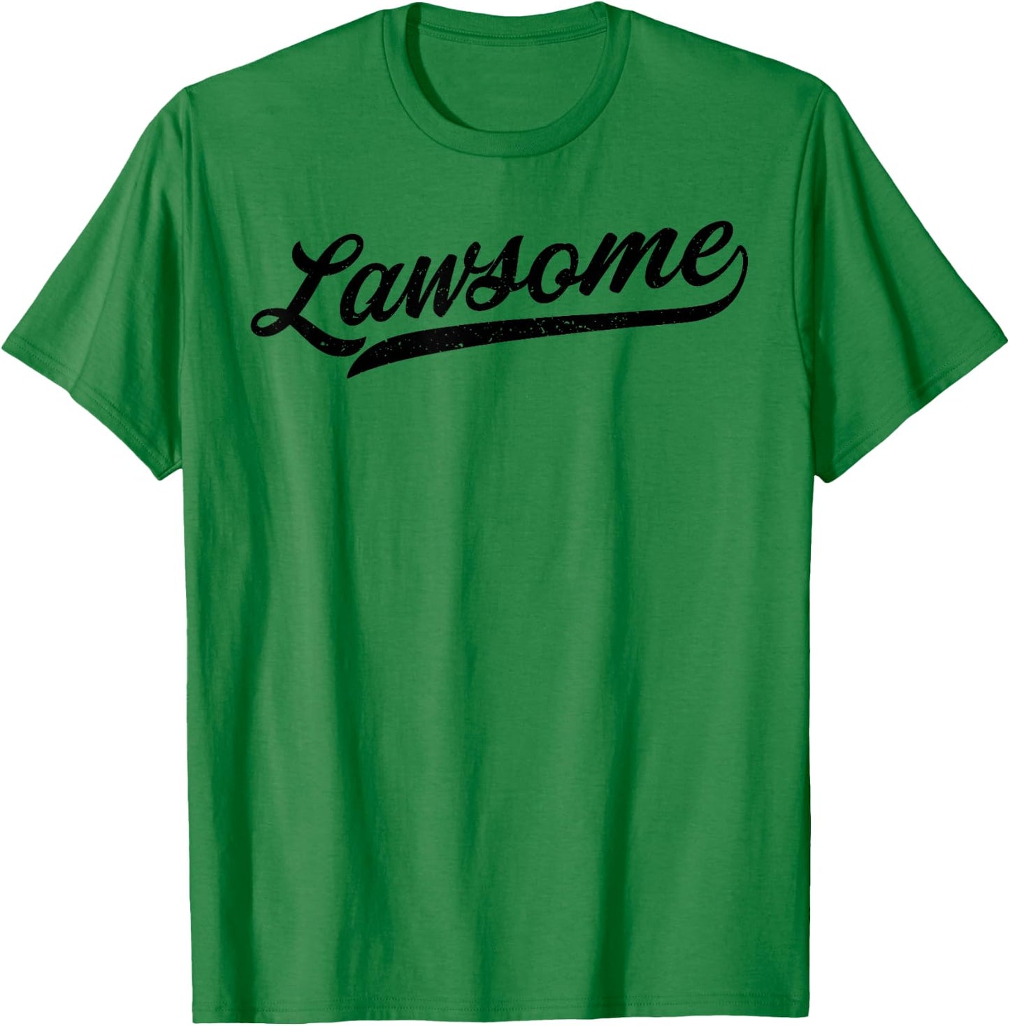 Lawsome Lawyer Retro Distressed Attorney Baseball Gift T-Shirt - T-Shirt | Irish Green