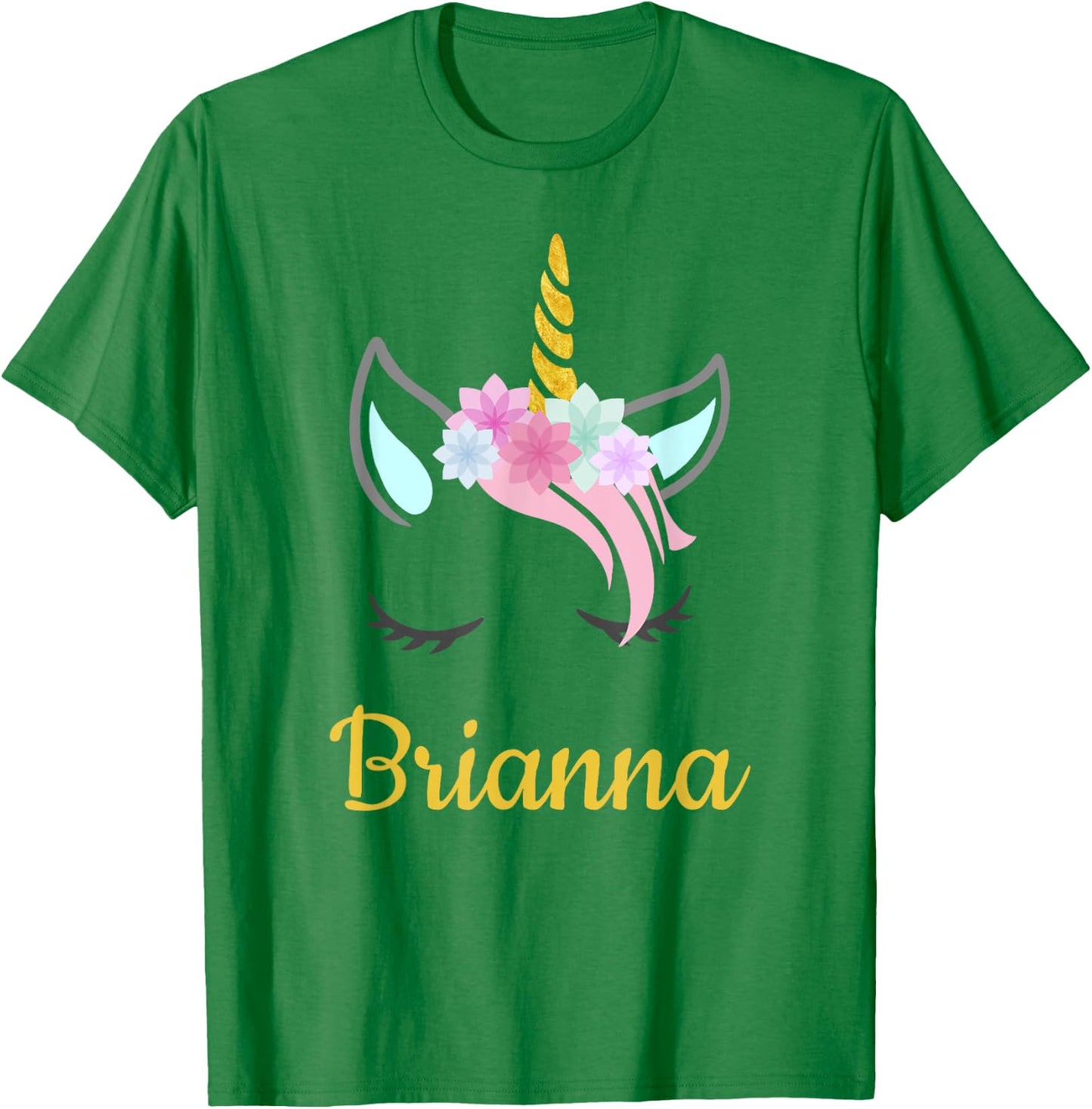 Brianna Unicorn Name Shirt for Brianna T-Shirt - T-Shirt | Irish Green