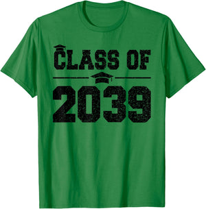 Kindergarten Class of 2039 First Day of School Grow With Me T-Shirt - T-Shirt | Irish Green