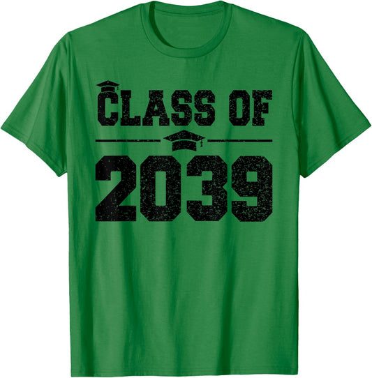 Kindergarten Class of 2039 First Day of School Grow With Me T-Shirt - T-Shirt | Irish Green