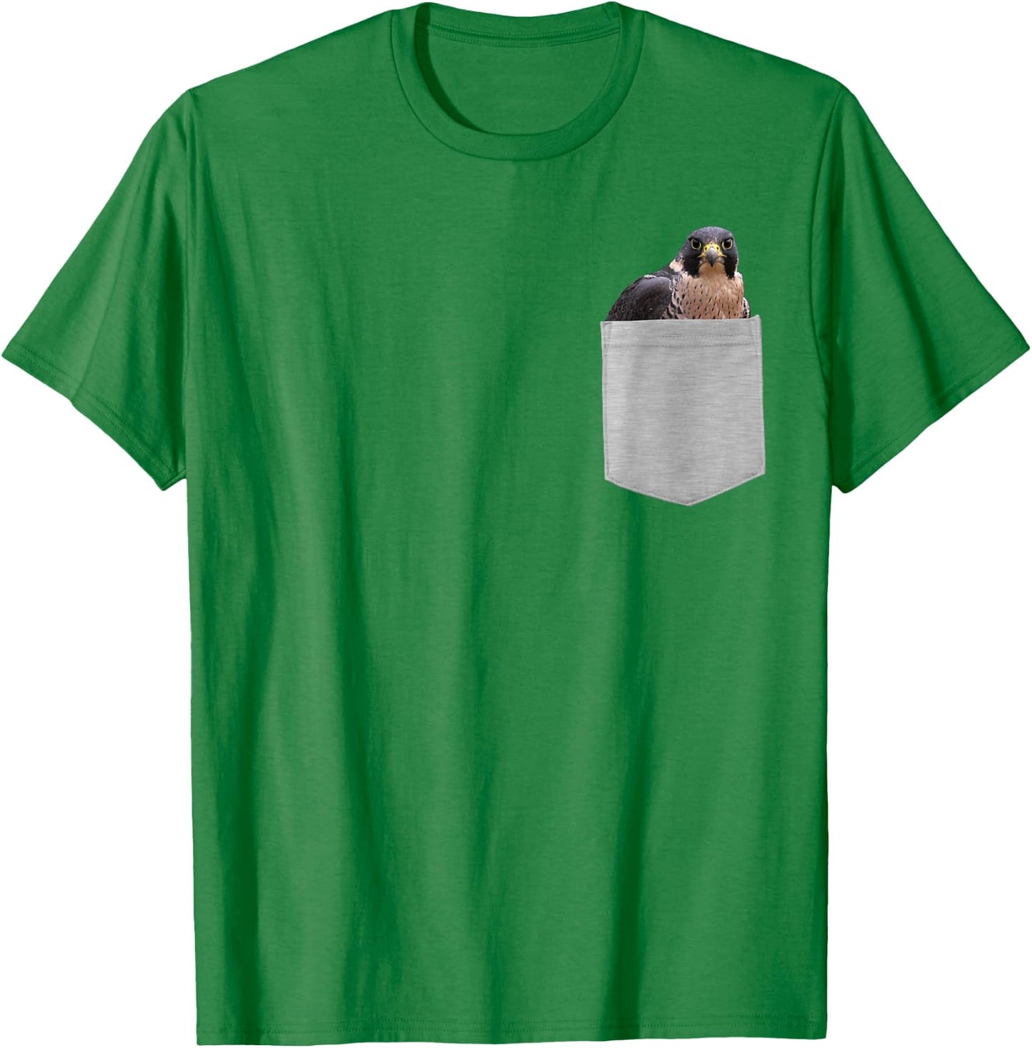 Animal in Your Pocket Peregrine Falcon (Falco peregrinus) T-Shirt - T-Shirt | Irish Green