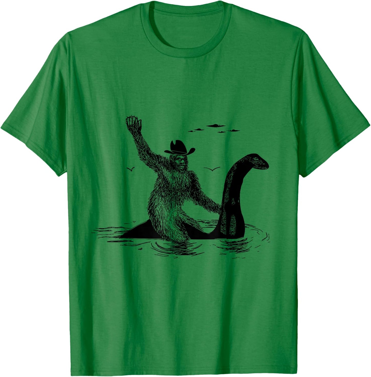 Check out my other Bigfoot Bigfoot Riding on Nessie Lochness, Cowboy, Yeti , Men, -Adults, Grey, Small, Classic Fit, Short Sleeve, Cotton, Polyester T-Shirt - T-Shirt | Irish Green