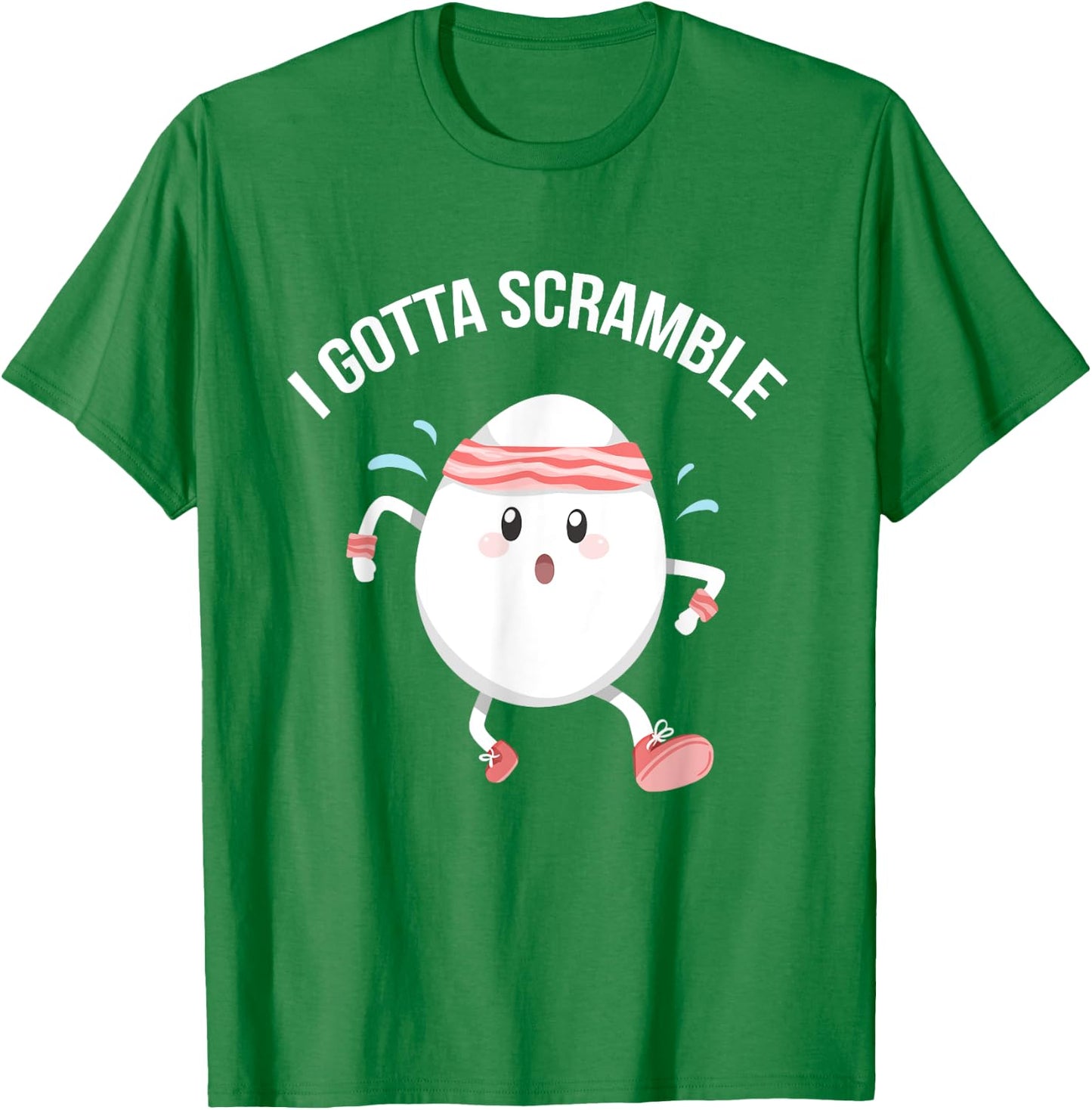 Egg Exercise Gift I Gotta Scramble Egg Funny Food Pun Gym Workout T-Shirt - T-Shirt | Irish Green