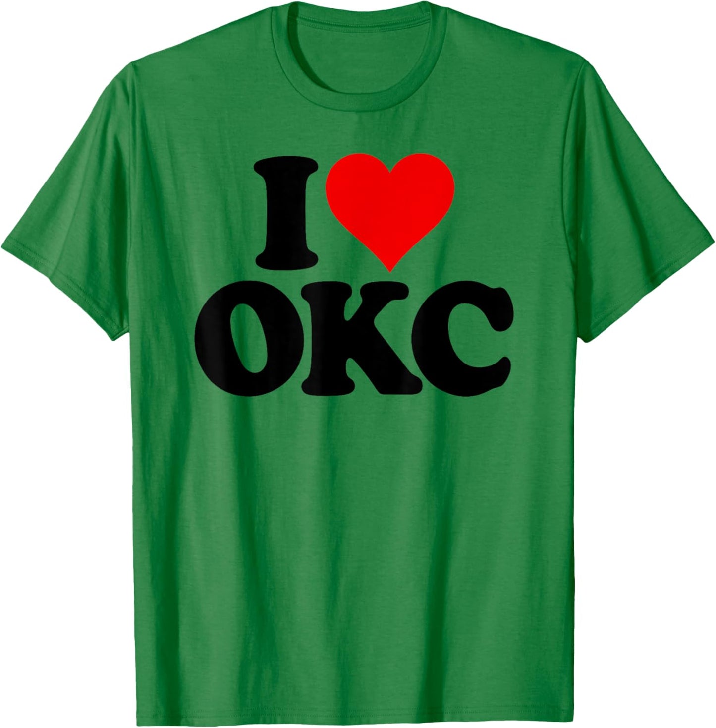 I Love Heart Okc Oklahoma City T-Shirt - T-Shirt | Irish Green