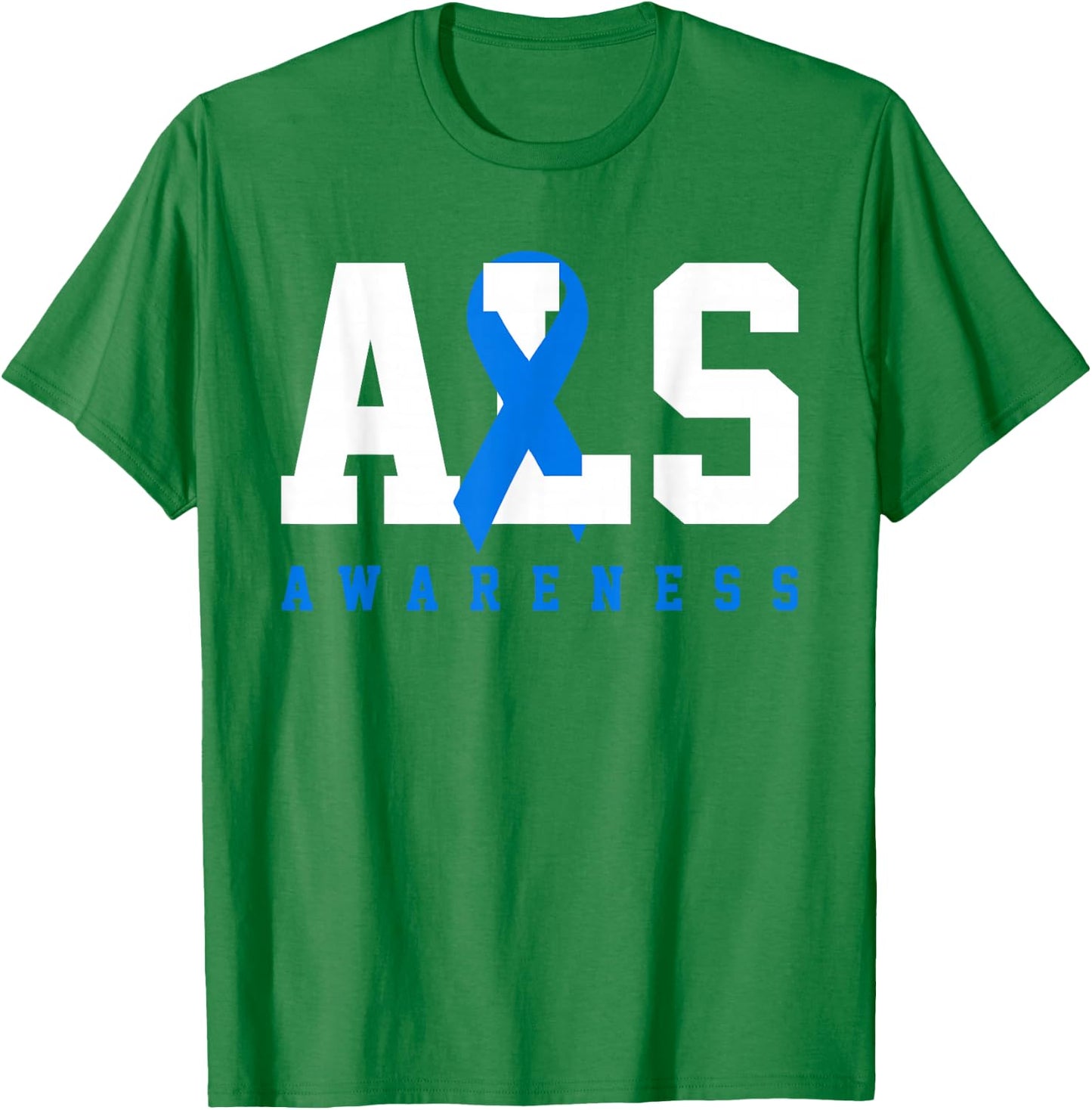 ALS Blue Ribbon ALS Awareness Gift T-Shirt - T-Shirt | Irish Green