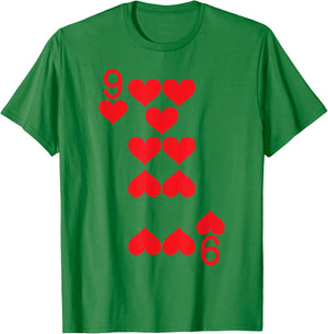 9 of Hearts - Playing Card Halloween Costume T-Shirt - T-Shirt | Irish Green