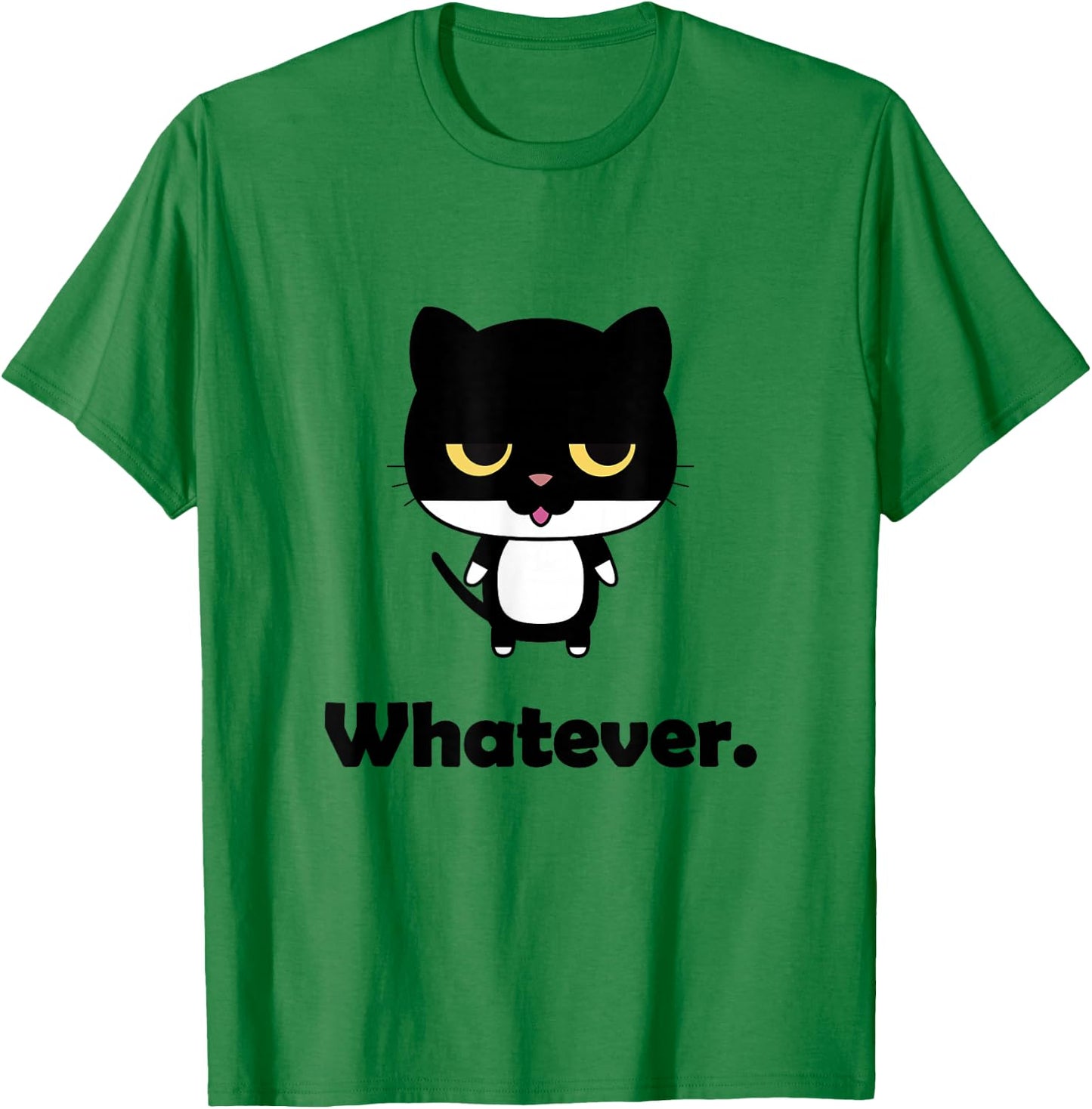 Cat Whatever Funny Graphic Gift T-Shirt - T-Shirt | Irish Green