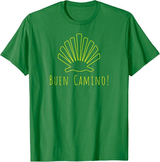 Camino de Santiago Pilgrim Way of St. James Spain Hiker Gift T-Shirt - T-Shirt | Irish Green