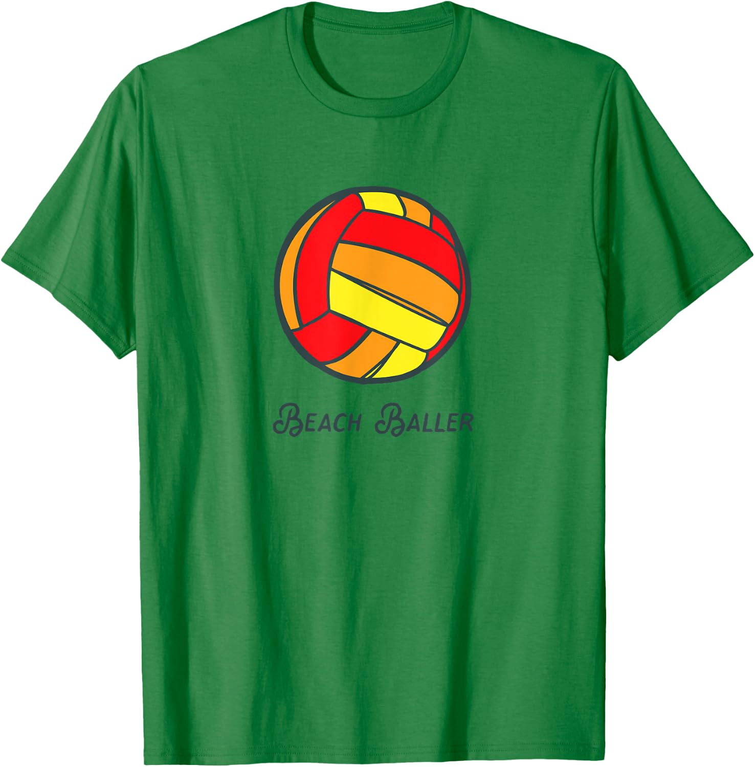 Beach Baller Saturated Sunset Volleyball Shirt Men Women Kids T-Shirt - T-Shirt | Irish Green