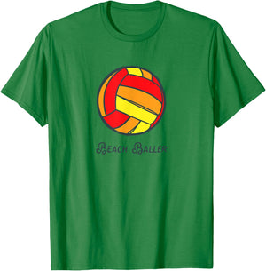 Beach Baller Saturated Sunset Volleyball Shirt Men Women Kids T-Shirt - T-Shirt | Irish Green