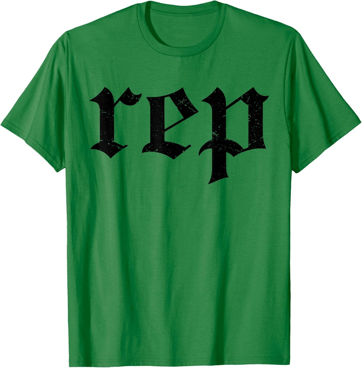 Vintage Distressed Effect Rep Expression T-Shirt - T-Shirt | Irish Green