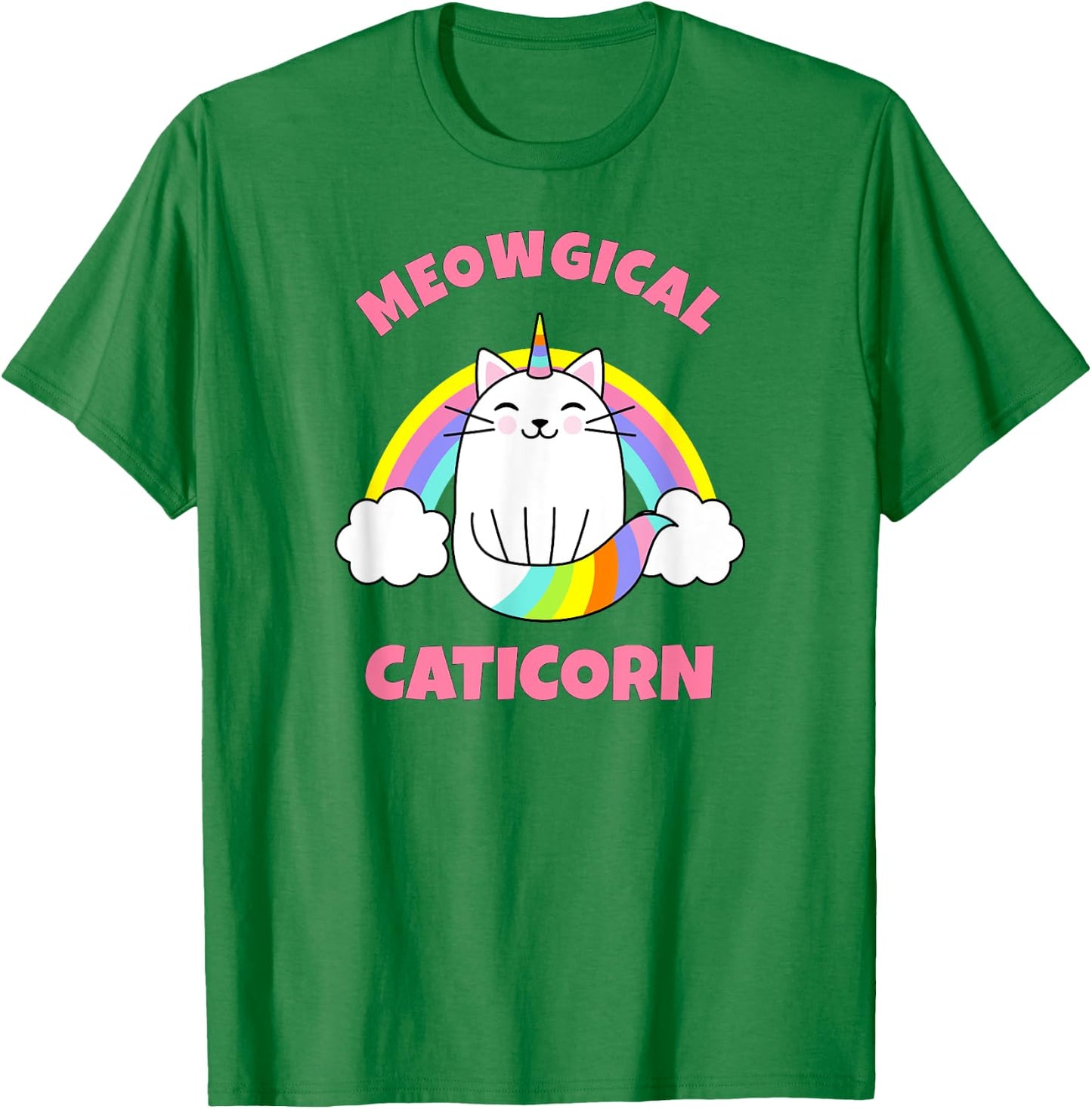 Caticorn Rainbow Meowgical Cat Unicorn Kittycorn T-Shirt - T-Shirt | Irish Green