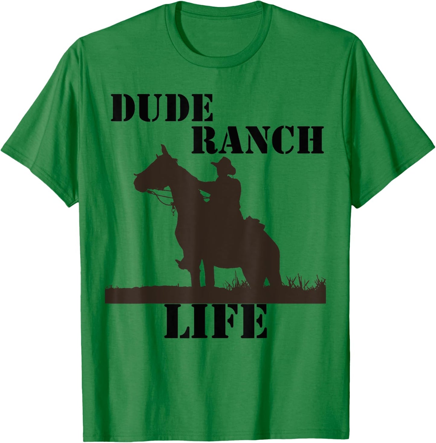 Cool Dude Ranch Life Horse Men Women Kids Boys Girls T-Shirt - T-Shirt | Irish Green