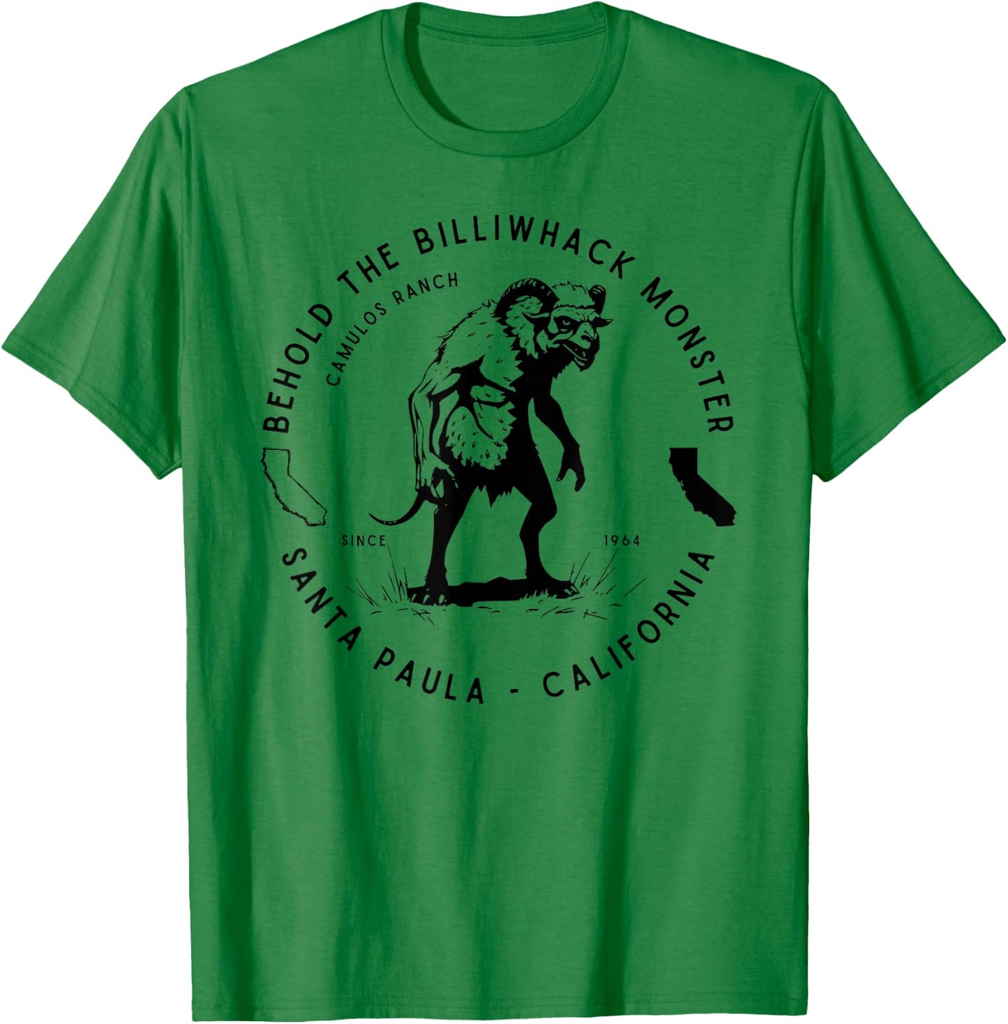 Behold the Billiwhack Monster Santa Paula CA Famous Cryptid T-Shirt - T-Shirt | Irish Green