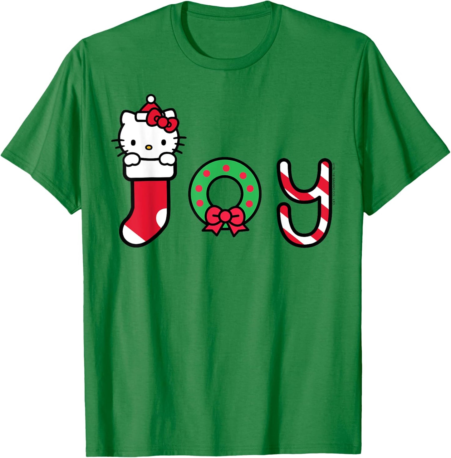 Hello Kitty Christmas Joy Shirt T-Shirt - T-Shirt | Irish Green