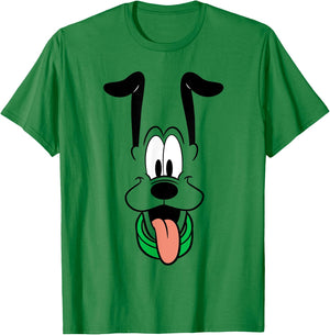 Disney Pluto Big Face Ears Up T-Shirt - T-Shirt | Irish Green
