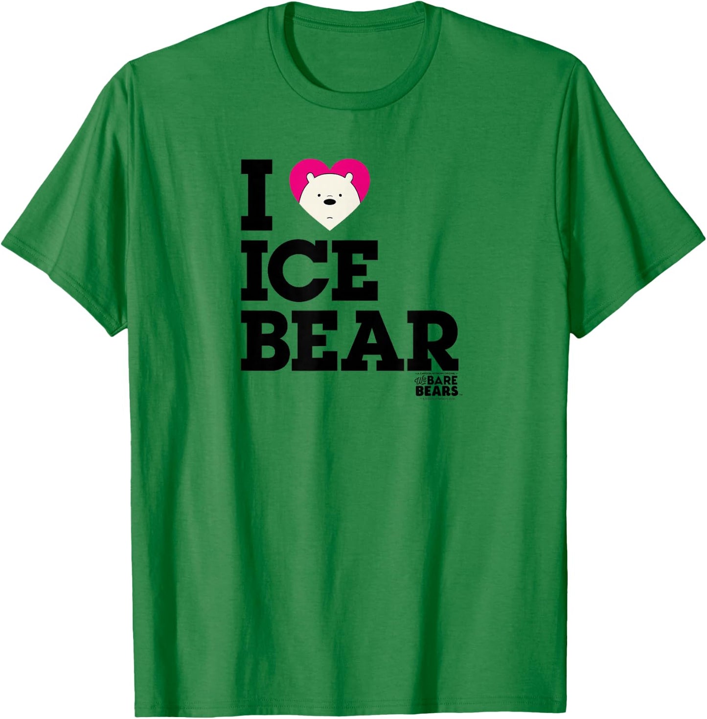 We Bare Bears Heart Ice Bear T-Shirt - T-Shirt | Irish Green